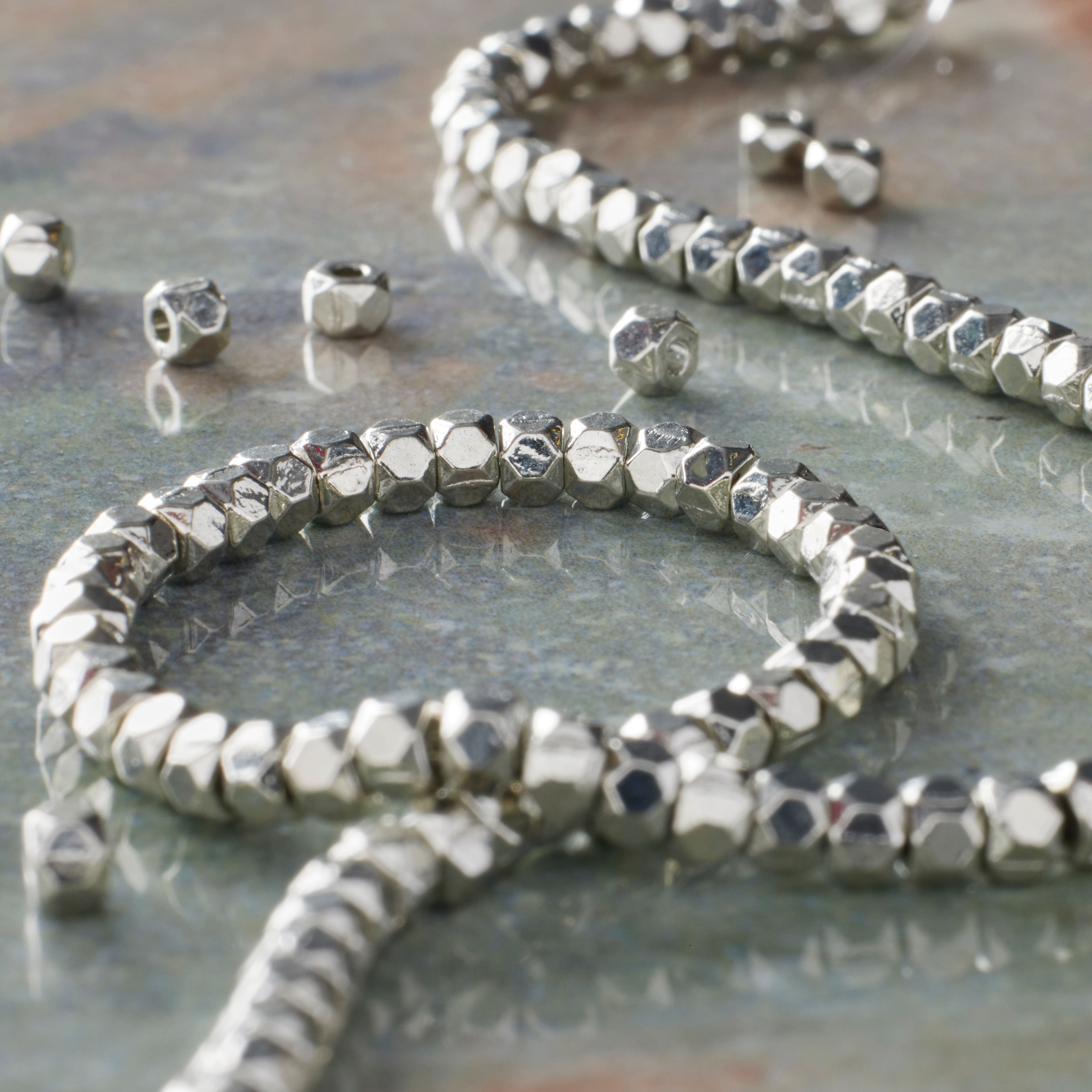 12 Pack: Metal Faceted Rondelle Beads, 2mm by Bead Landing™