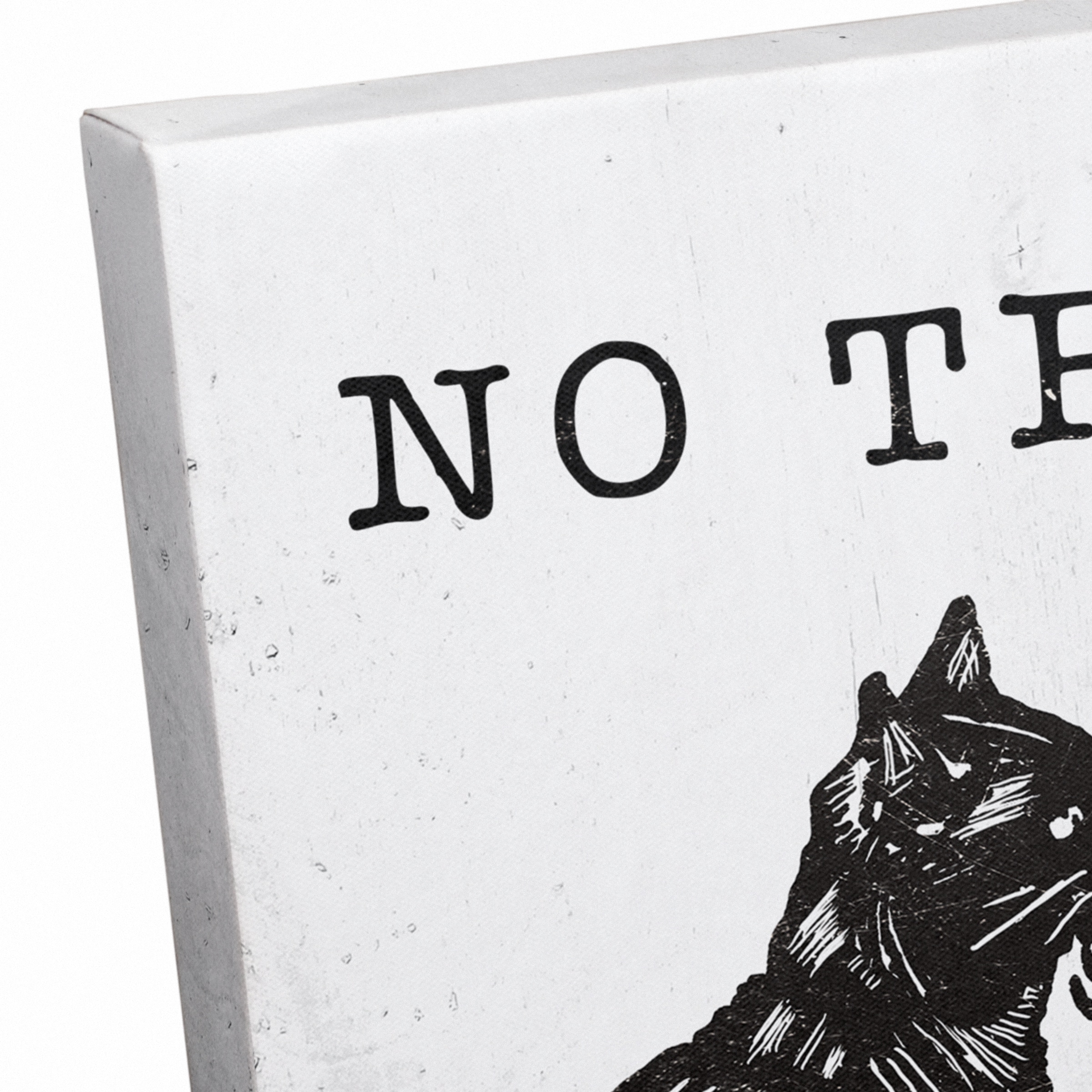 No Tricks Only Treats Black Cat Canvas Wall Art