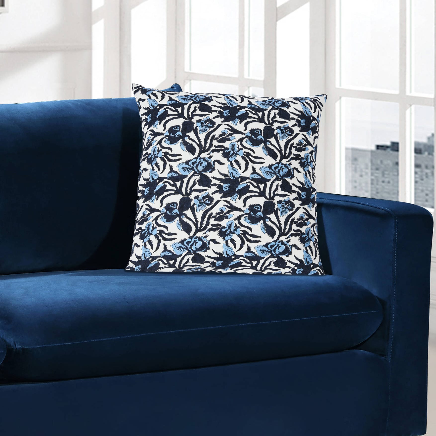 Hello Honey® Noir Iris Square Pillow Cover