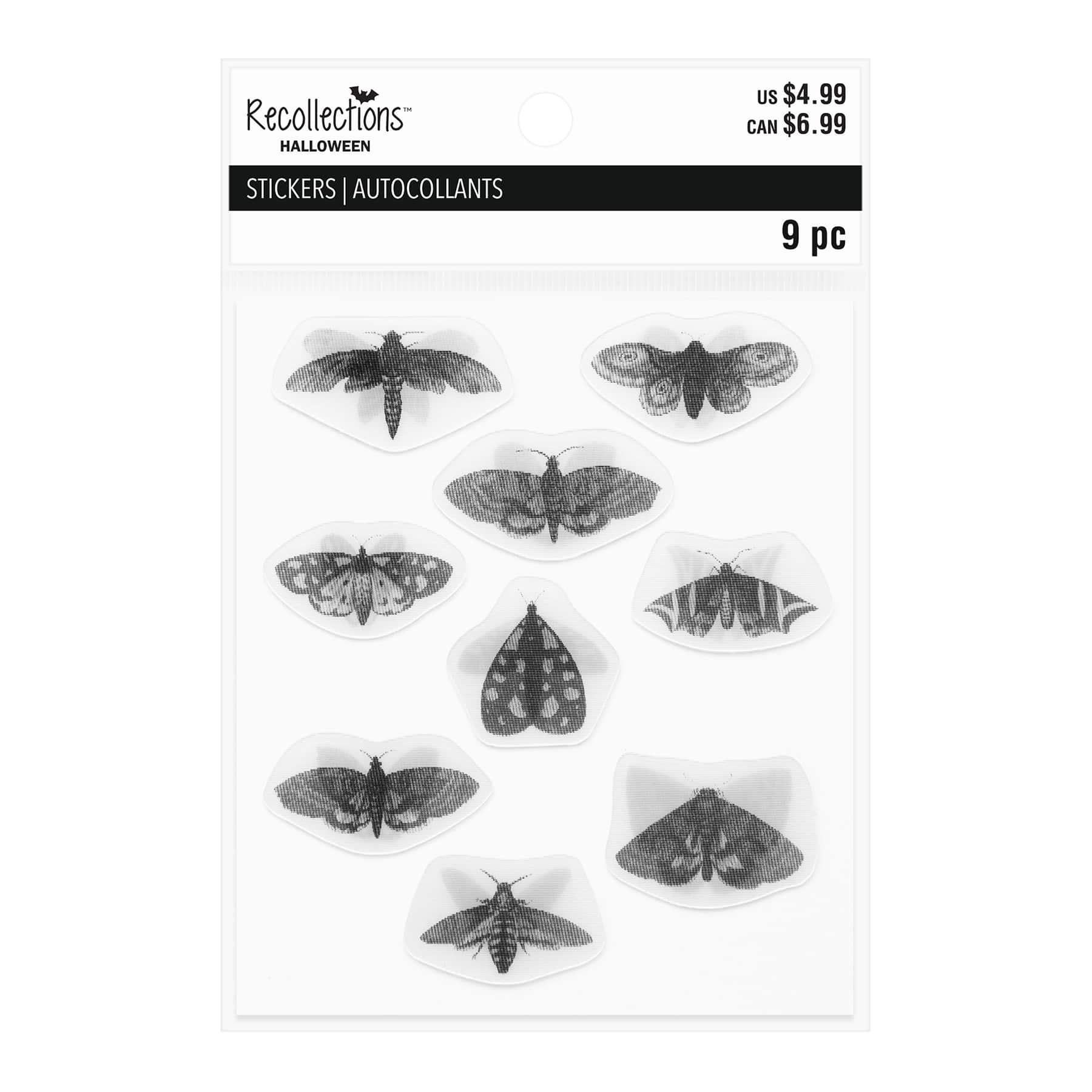 Black & White Moth Lenticular Stickers by Recollections™