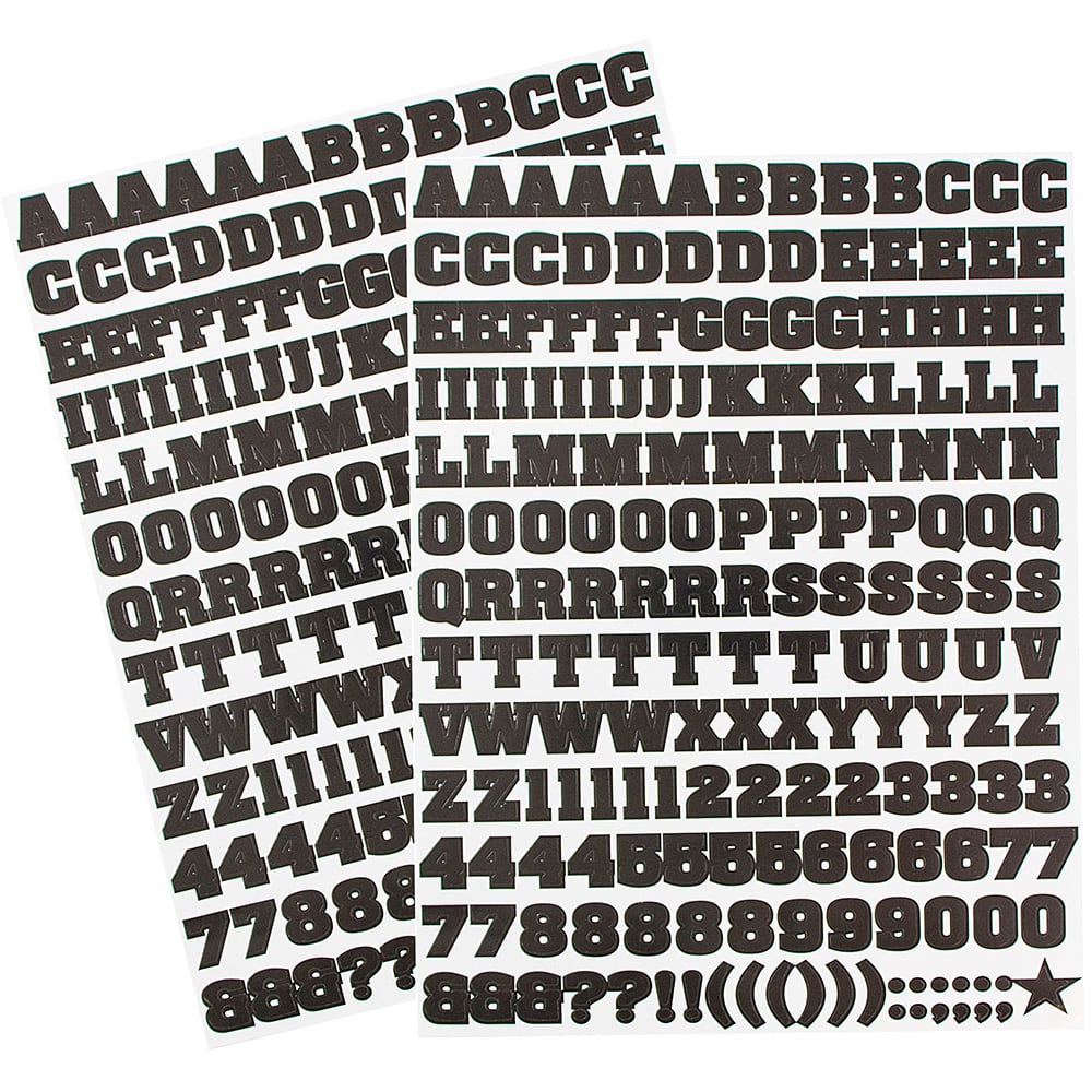 JAM Paper Black Upper Case Alphabet Letter Stickers