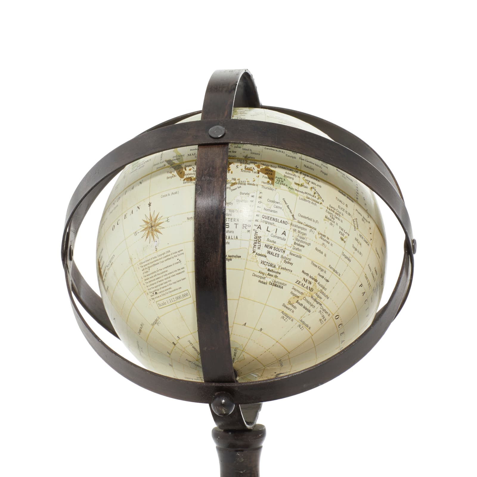 12" Brown Aluminum Industrial Globe