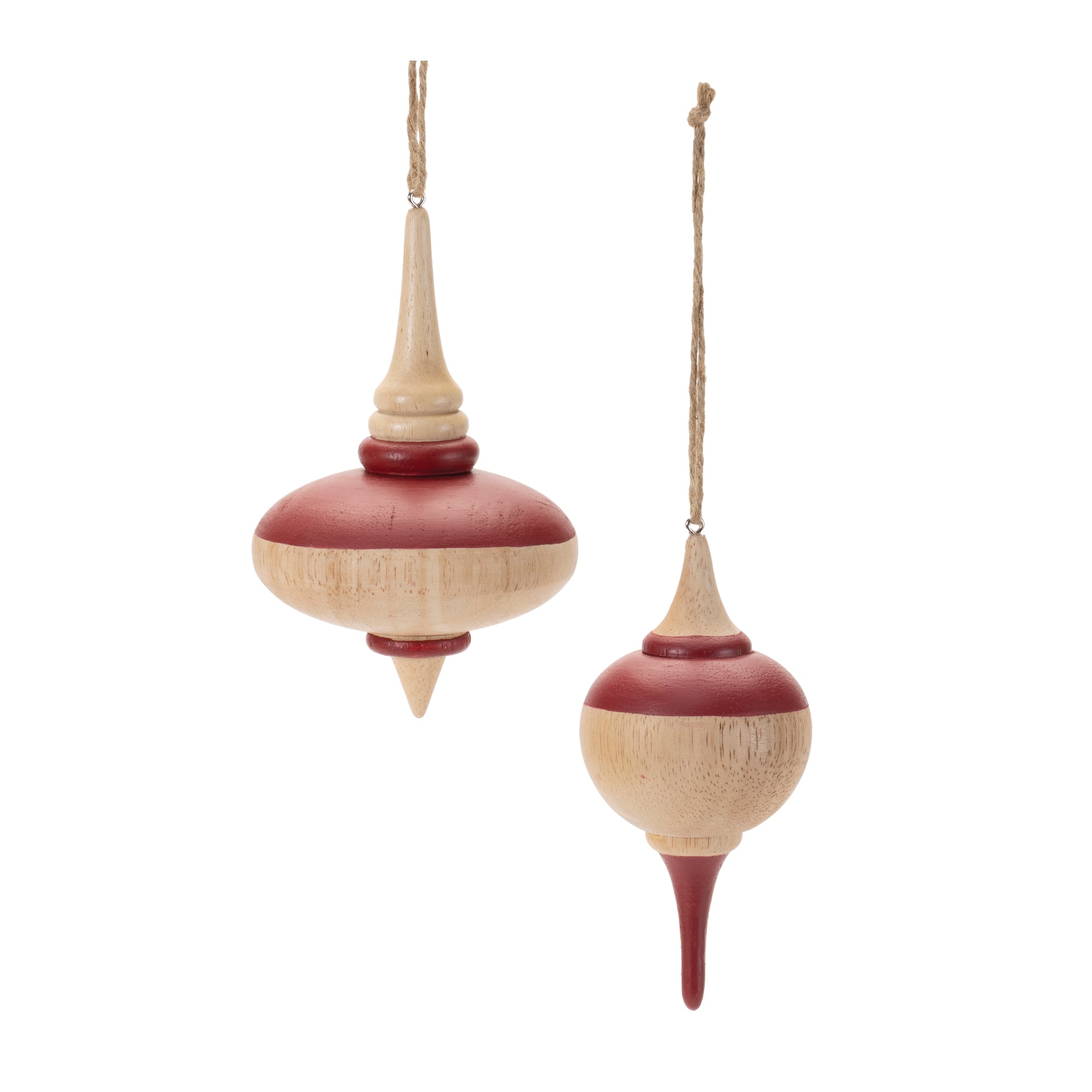 5.25" Oak Wood Top Ornaments, 12ct.