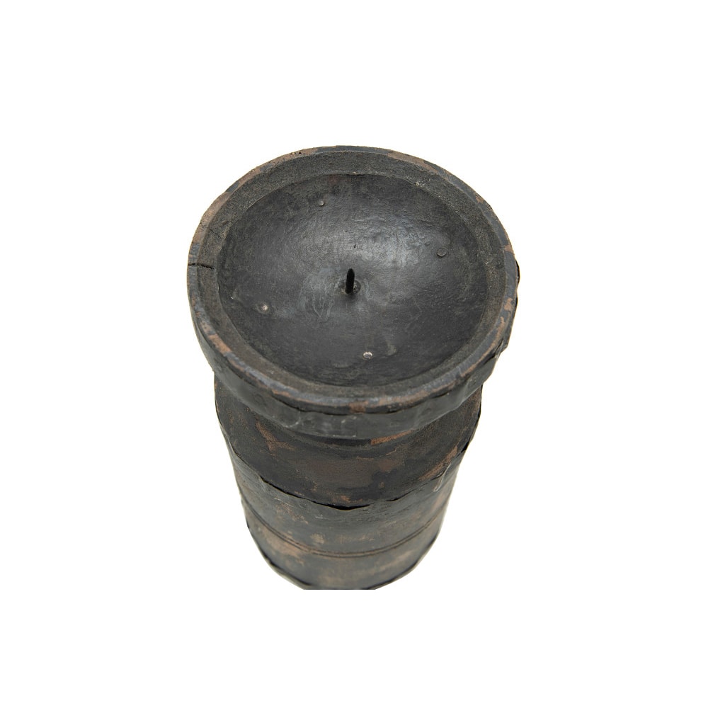 Hello Honey® Black Found Wood Pillar Candleholders Set