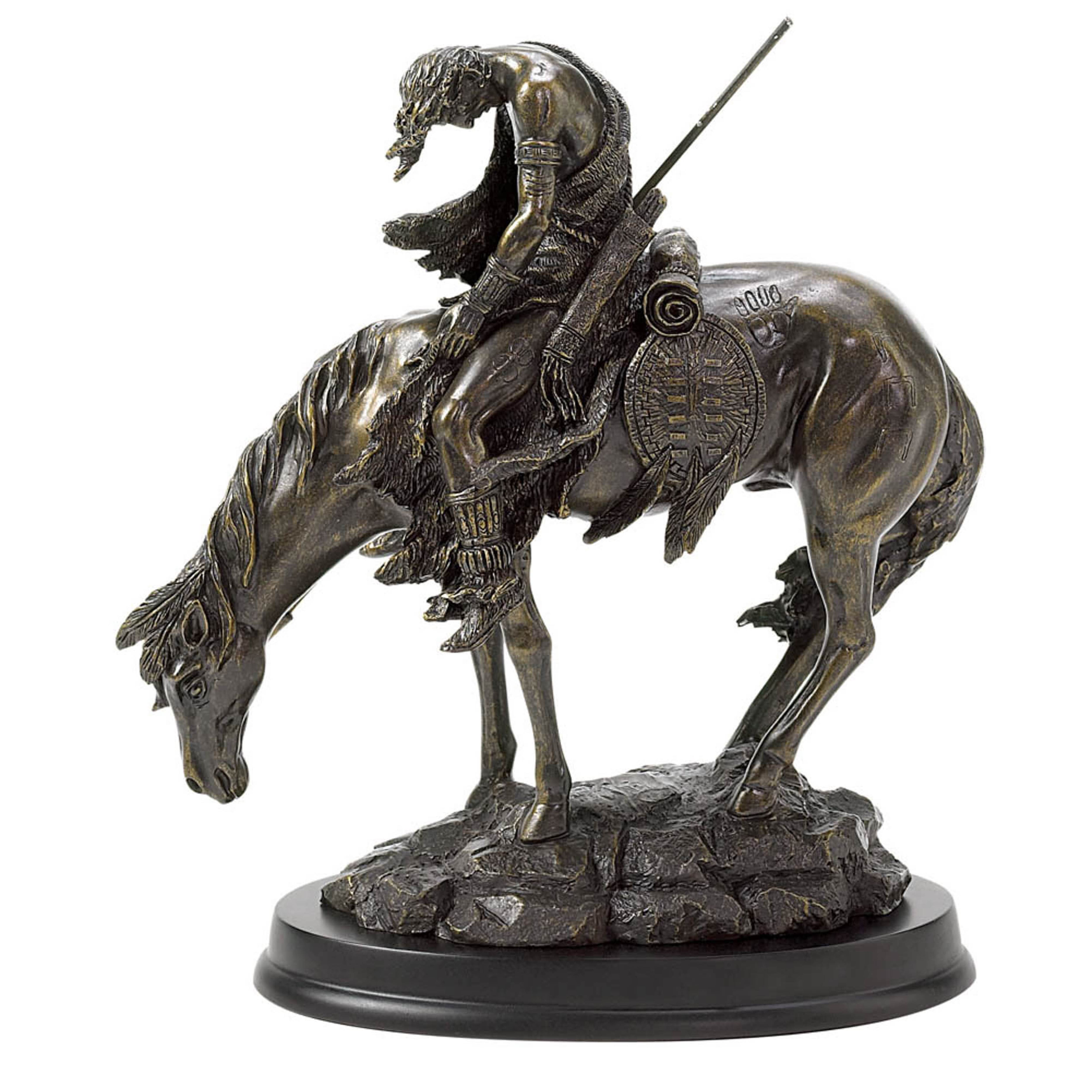 9" End of The Trail Statue