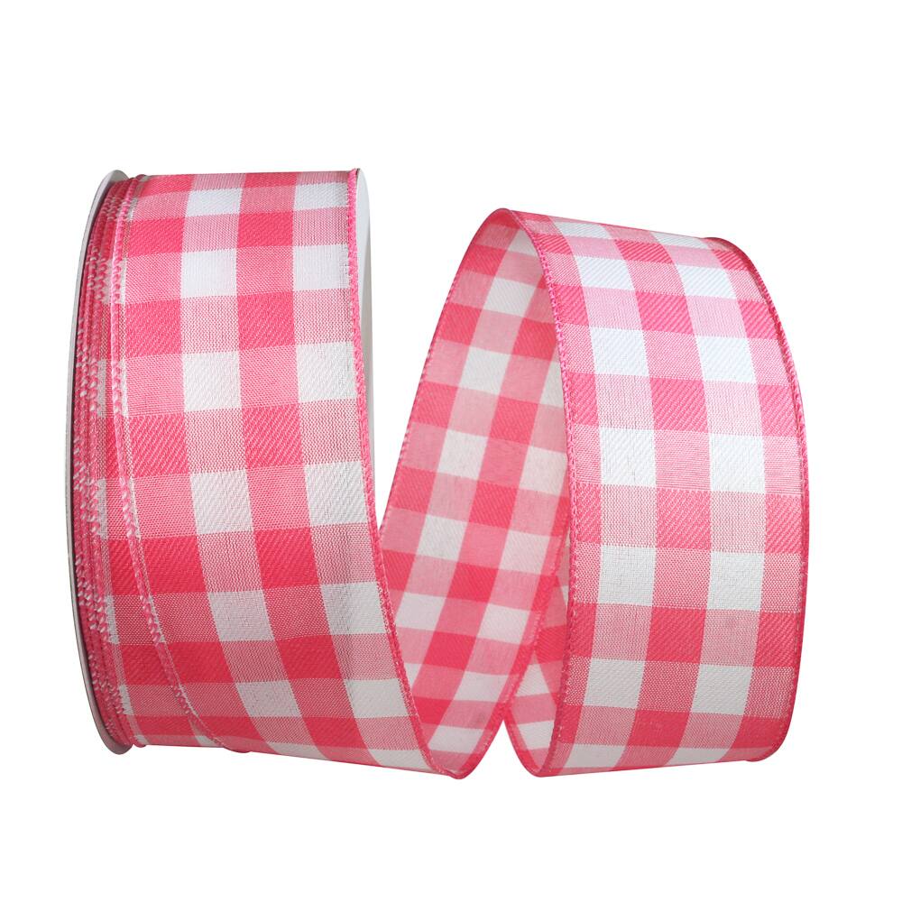 JAM Paper 2.5" x 50yd. Twill Wired Celine Plaid Ribbon