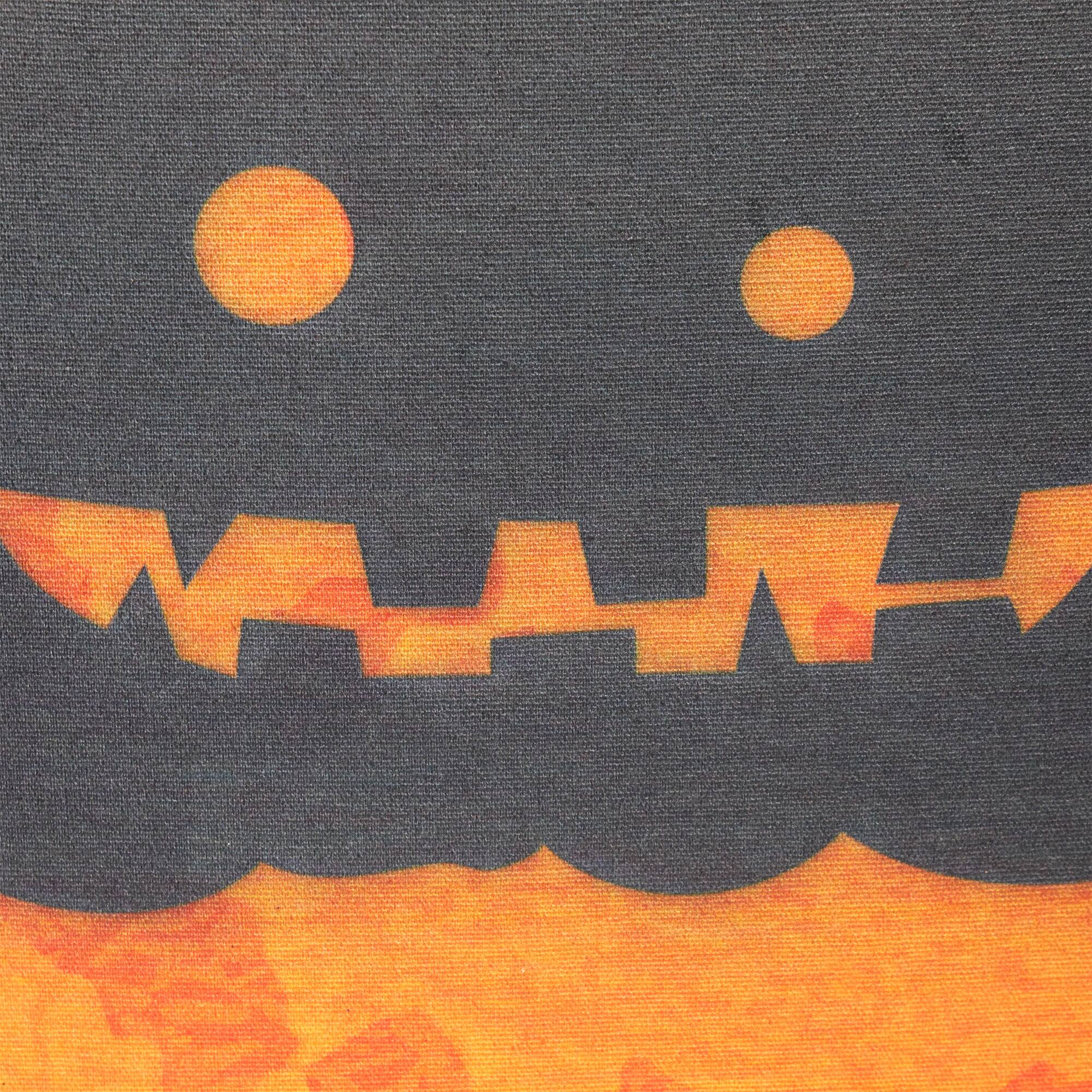 15.75" Black Jack O Lantern Silhouette Halloween Wall Hanging