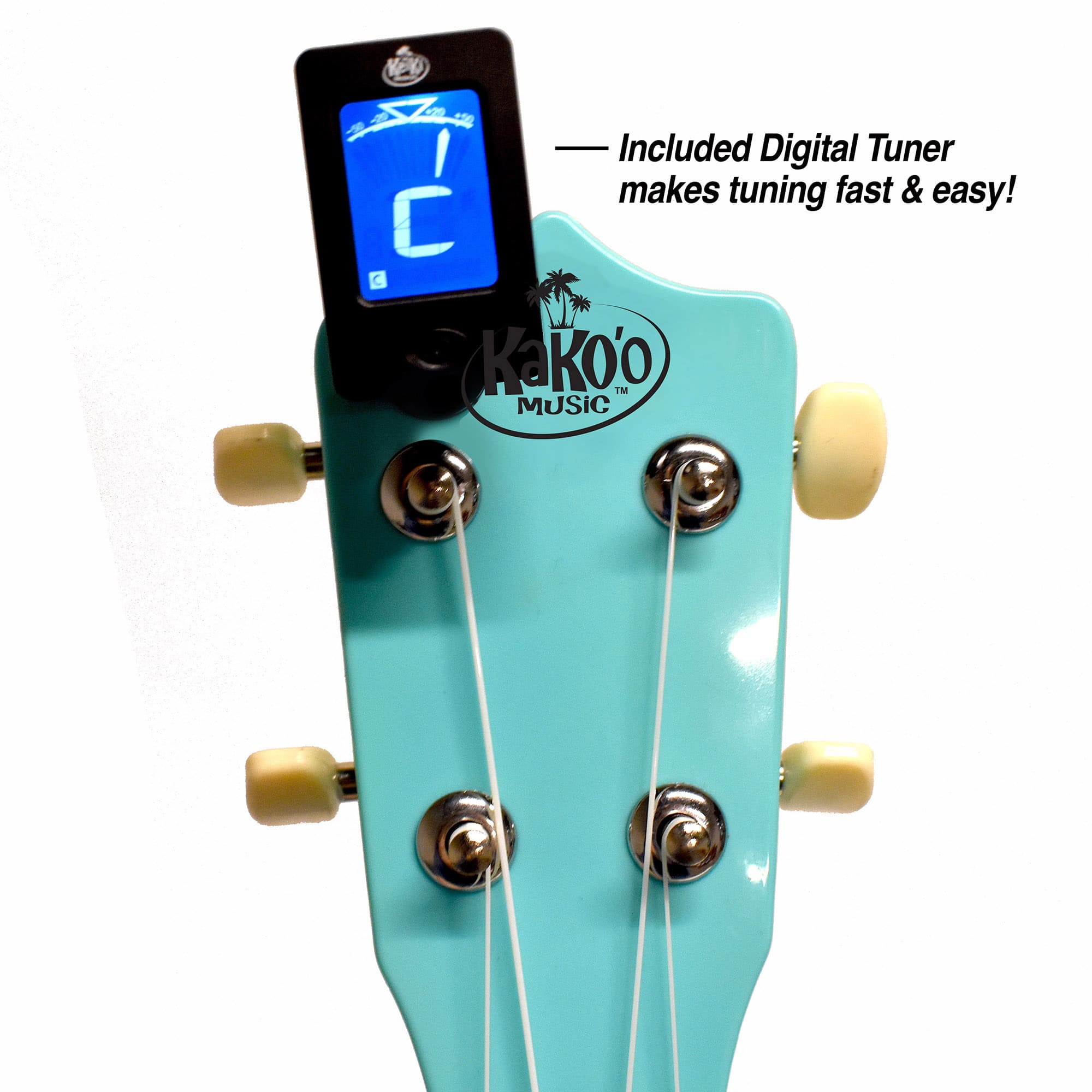 Salus KaKo'o 21" Seafoam Green Professional Wooden Ukulele Set