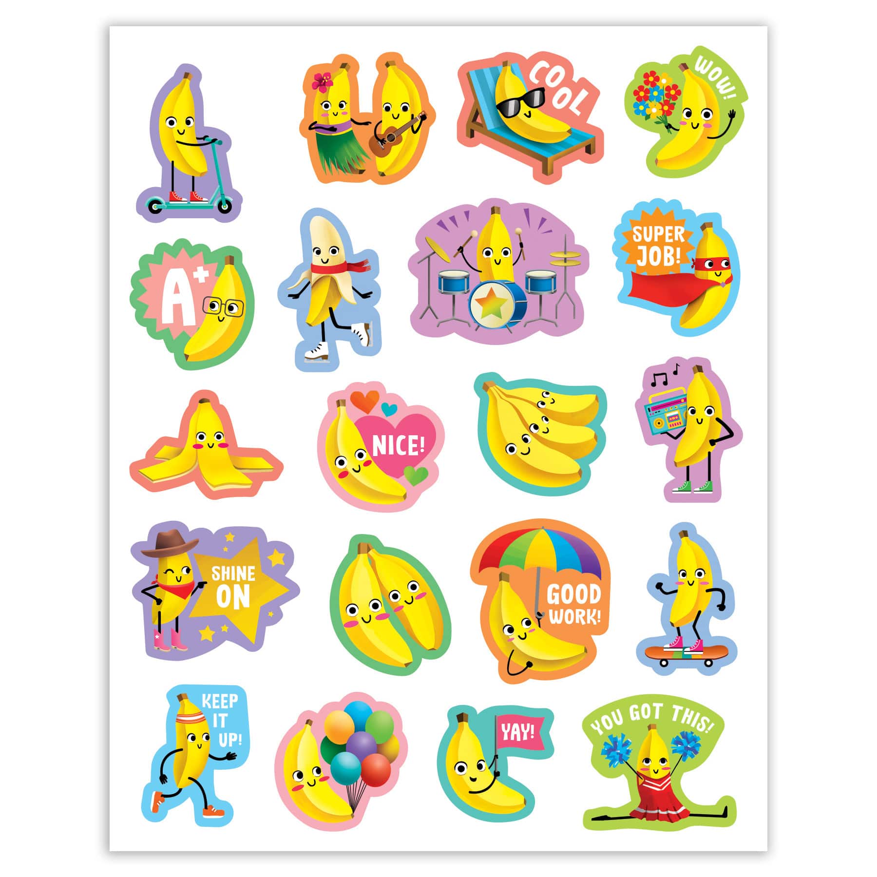 Teacher Created Resources® Banana Smelly Stickers, 6 Packs of 120