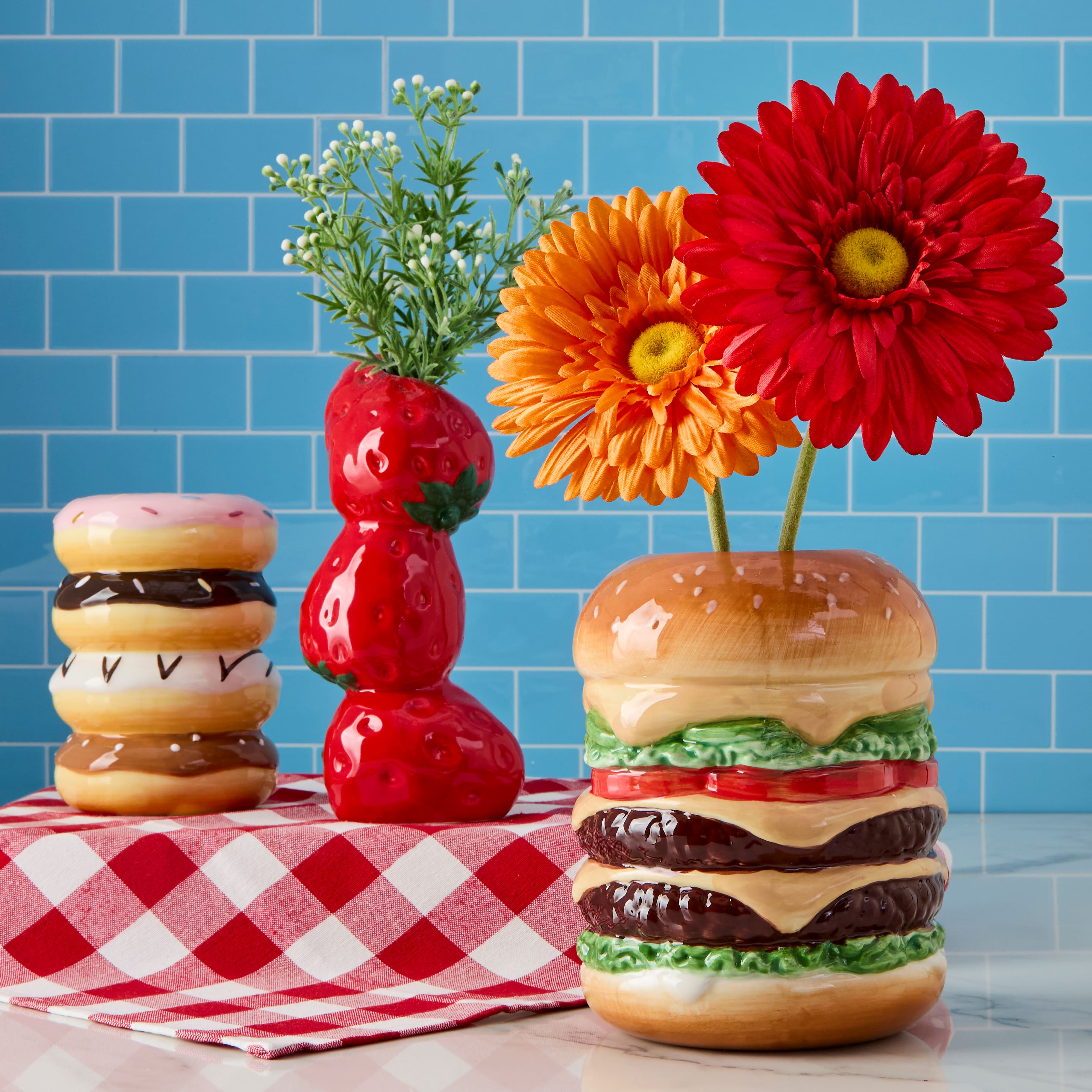 5.25" Ceramic Donut Stack Vase by Ashland®