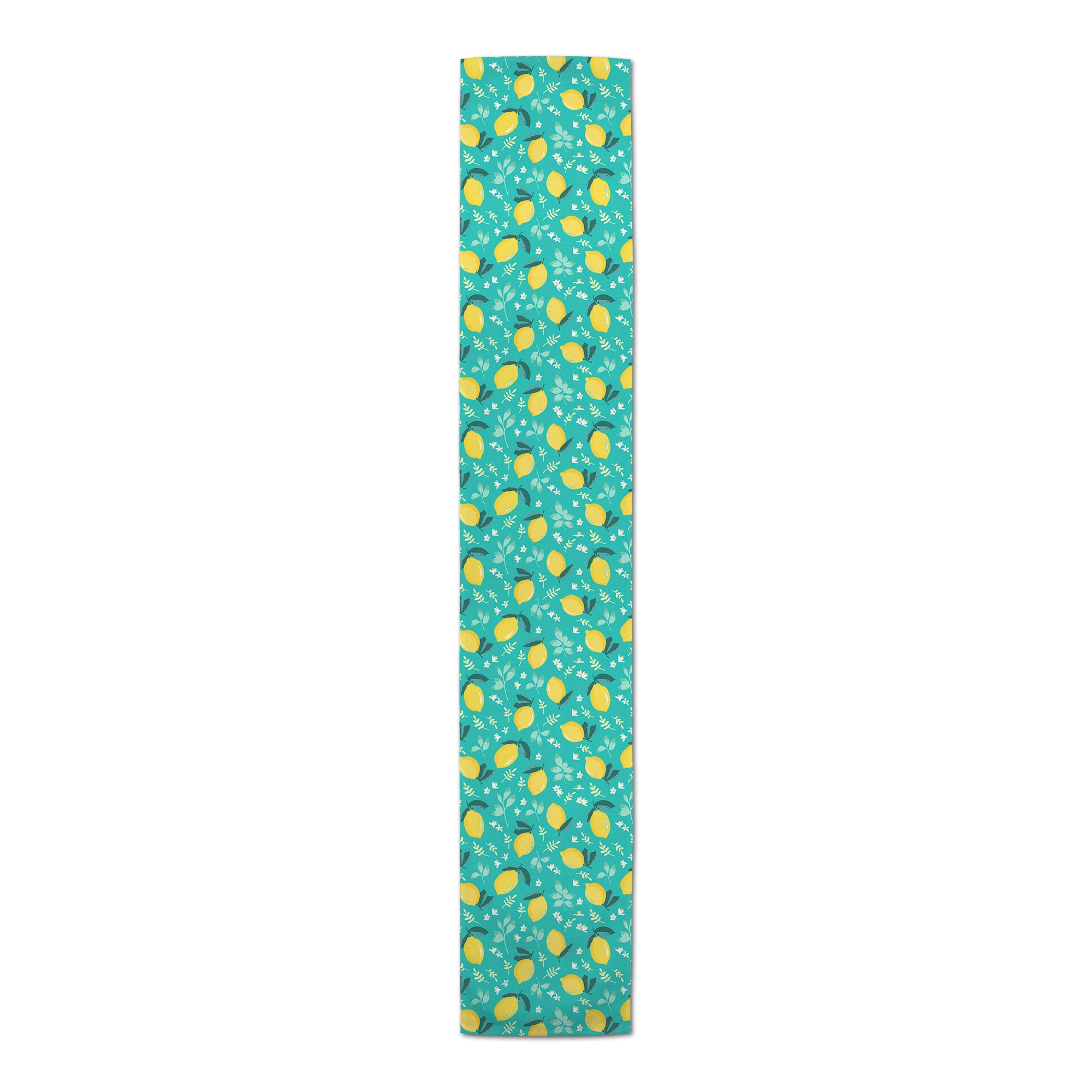 Lemons On Teal Indoor/Outdoor Table Runner