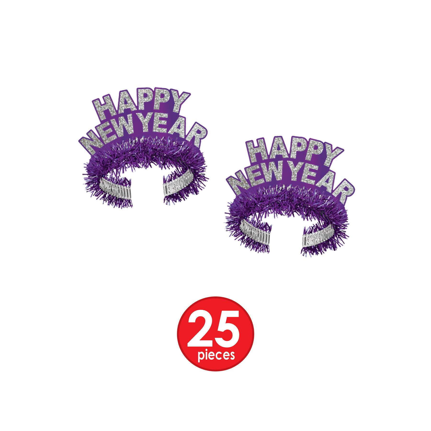 Beistle Silver & Purple New Year Passion Party Favor Kit for 50