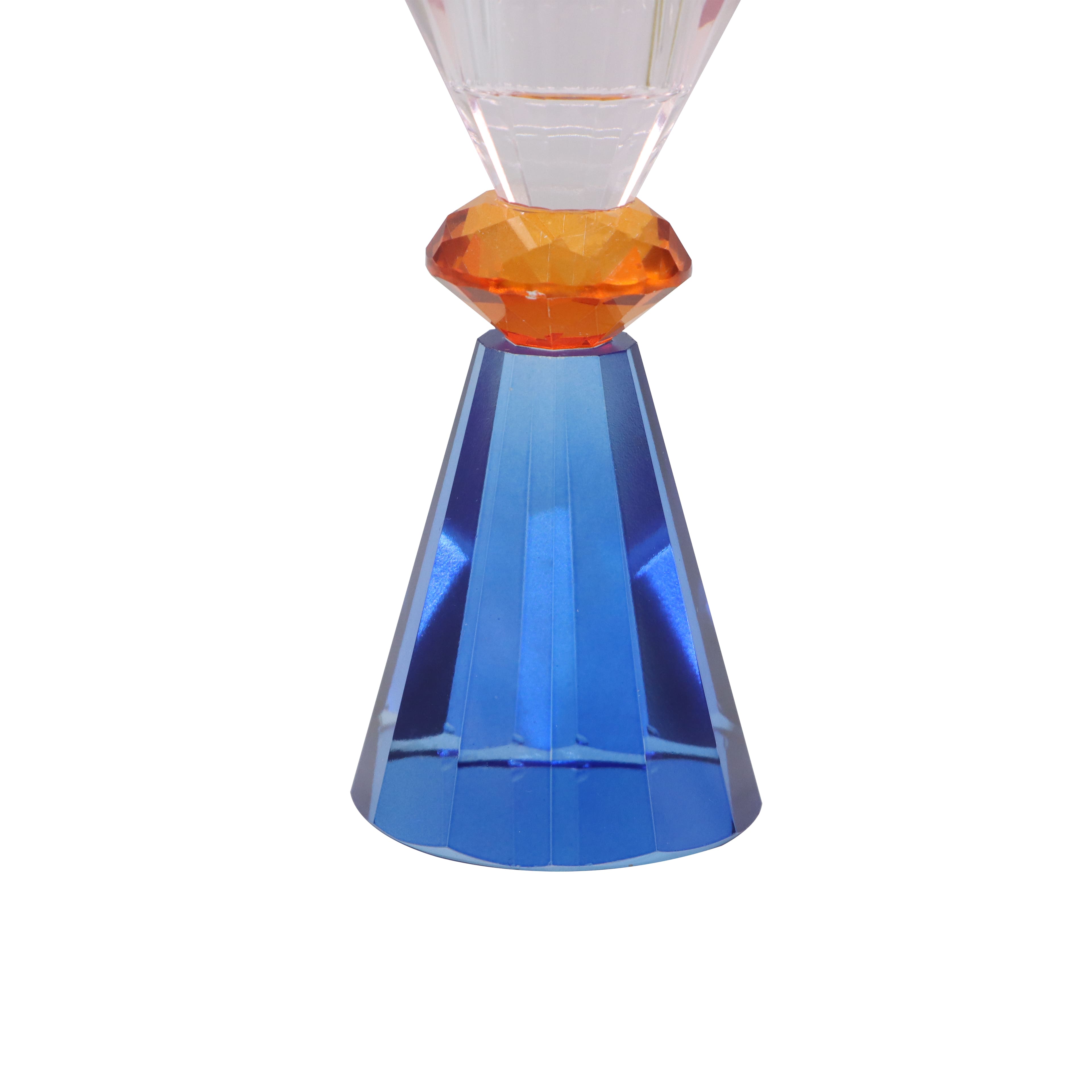 Porte-bougie fine conique en verre d'Ashland