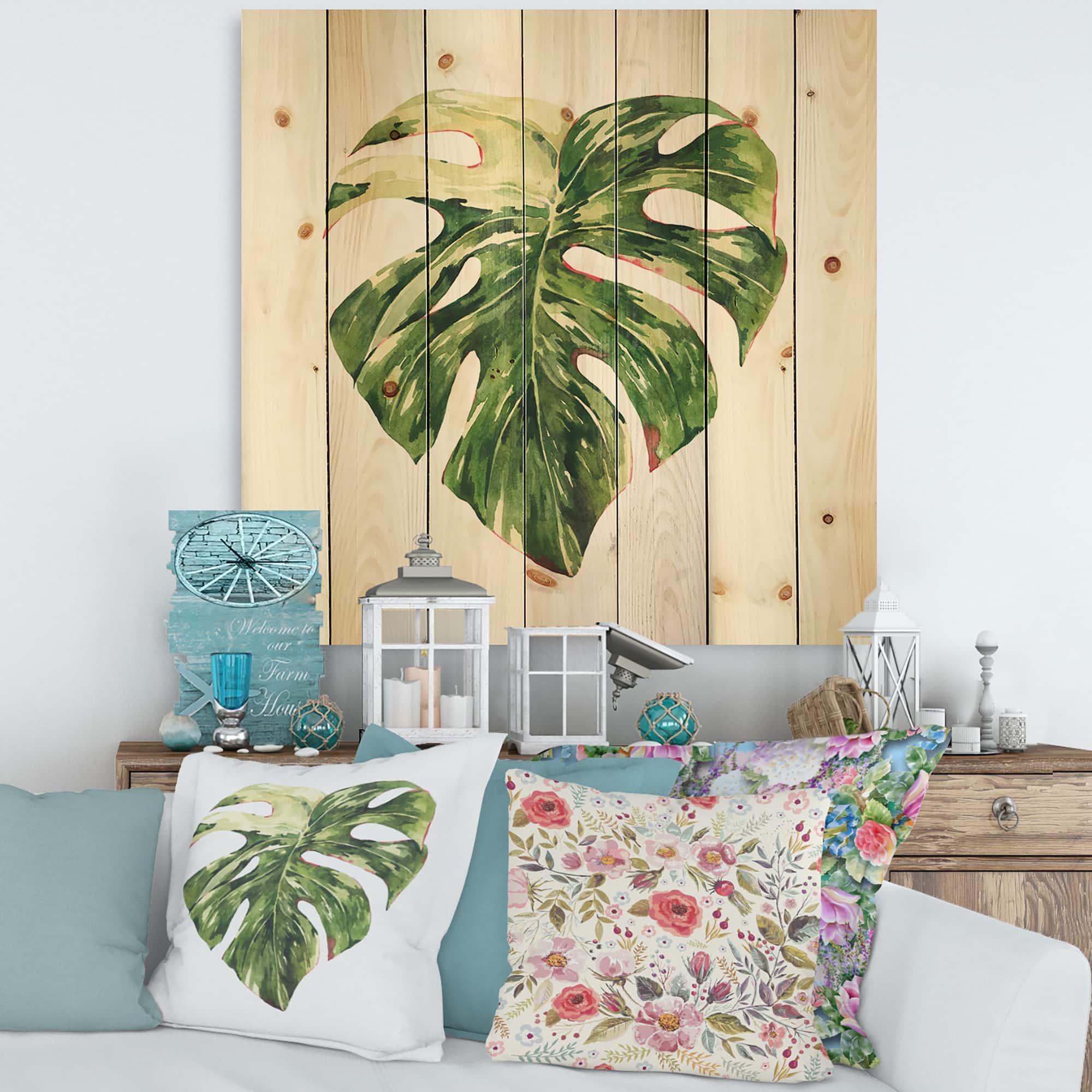 Designart - Tropical Green Leaves In Summer Times III