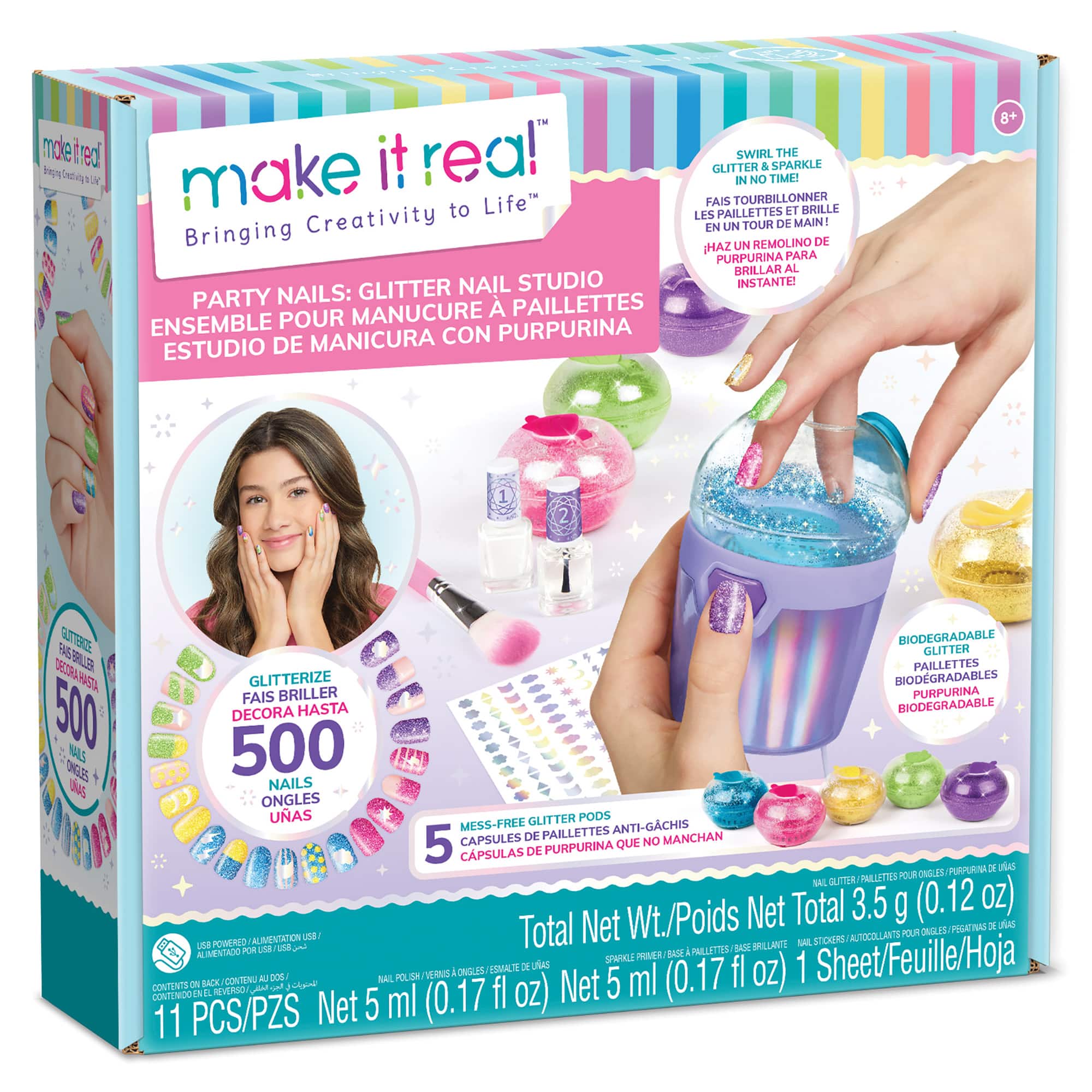 Make It Real™ Party Nails Glitter DIY Nail Studio
