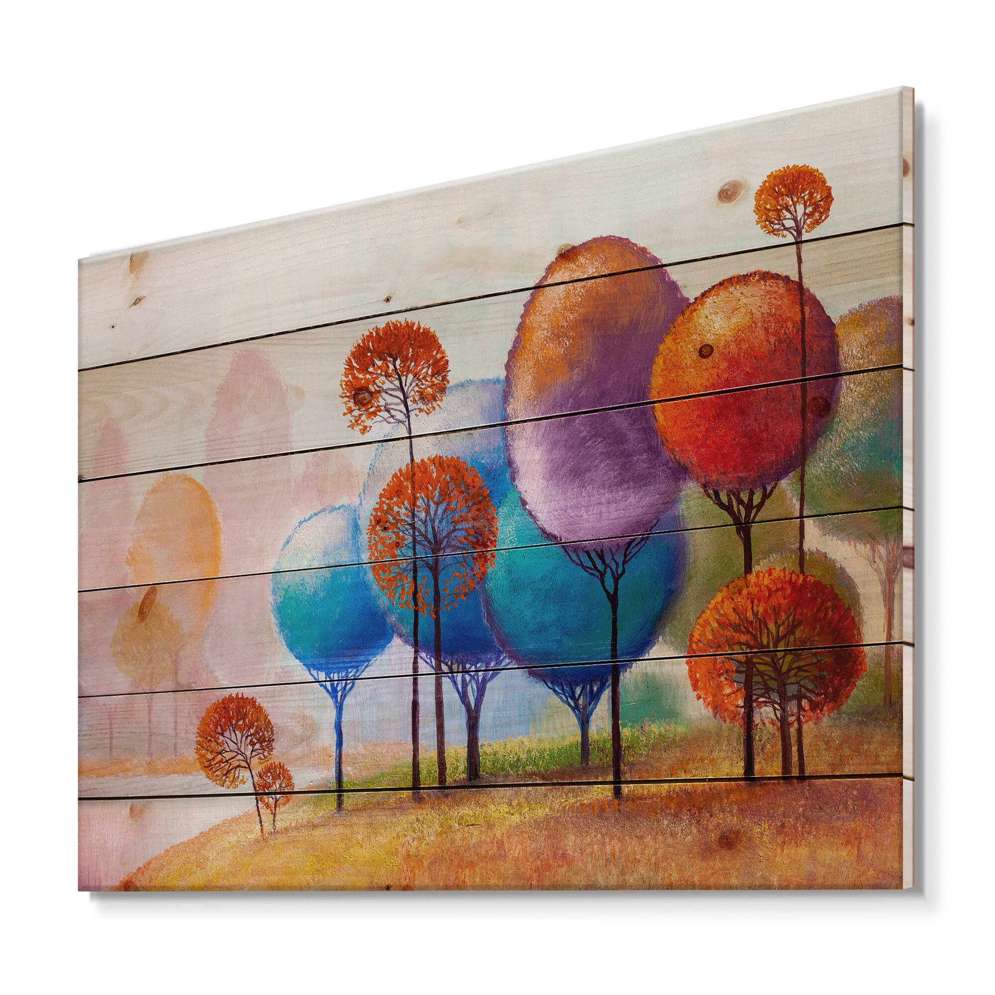 Designart - Colourful Trees Impression III
