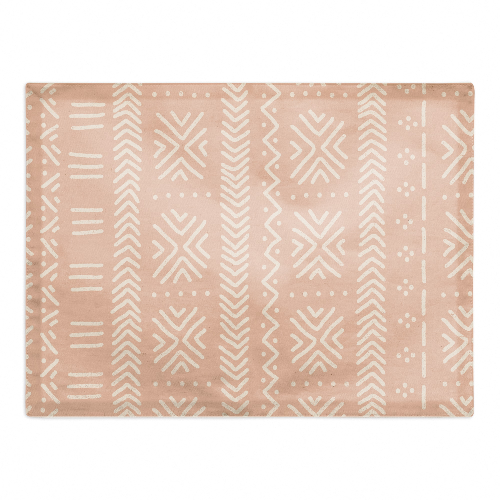 Blush Mudcloth 18" x 14" Cotton Twill Placemat