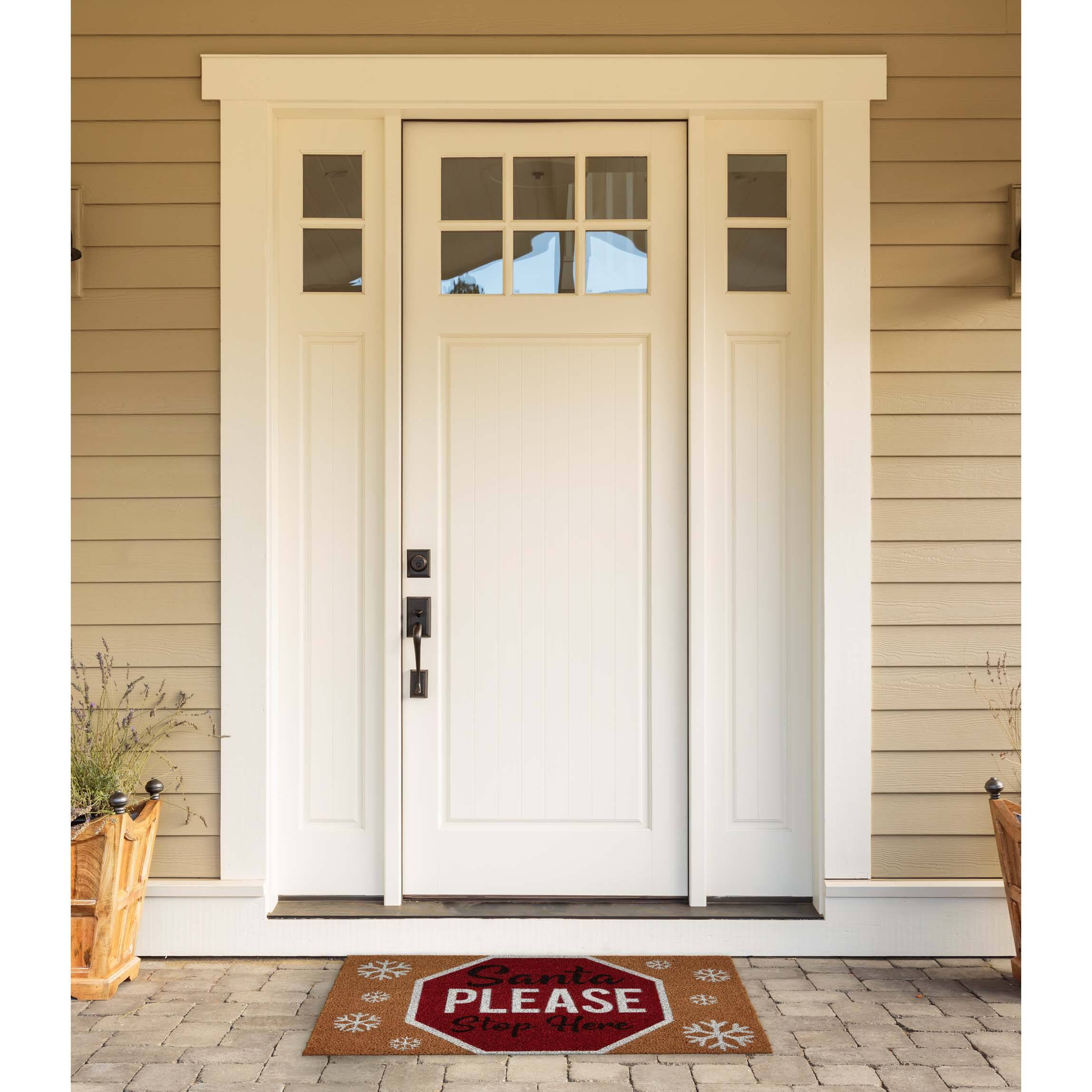 DII® Santa Please Stop Sign Doormat