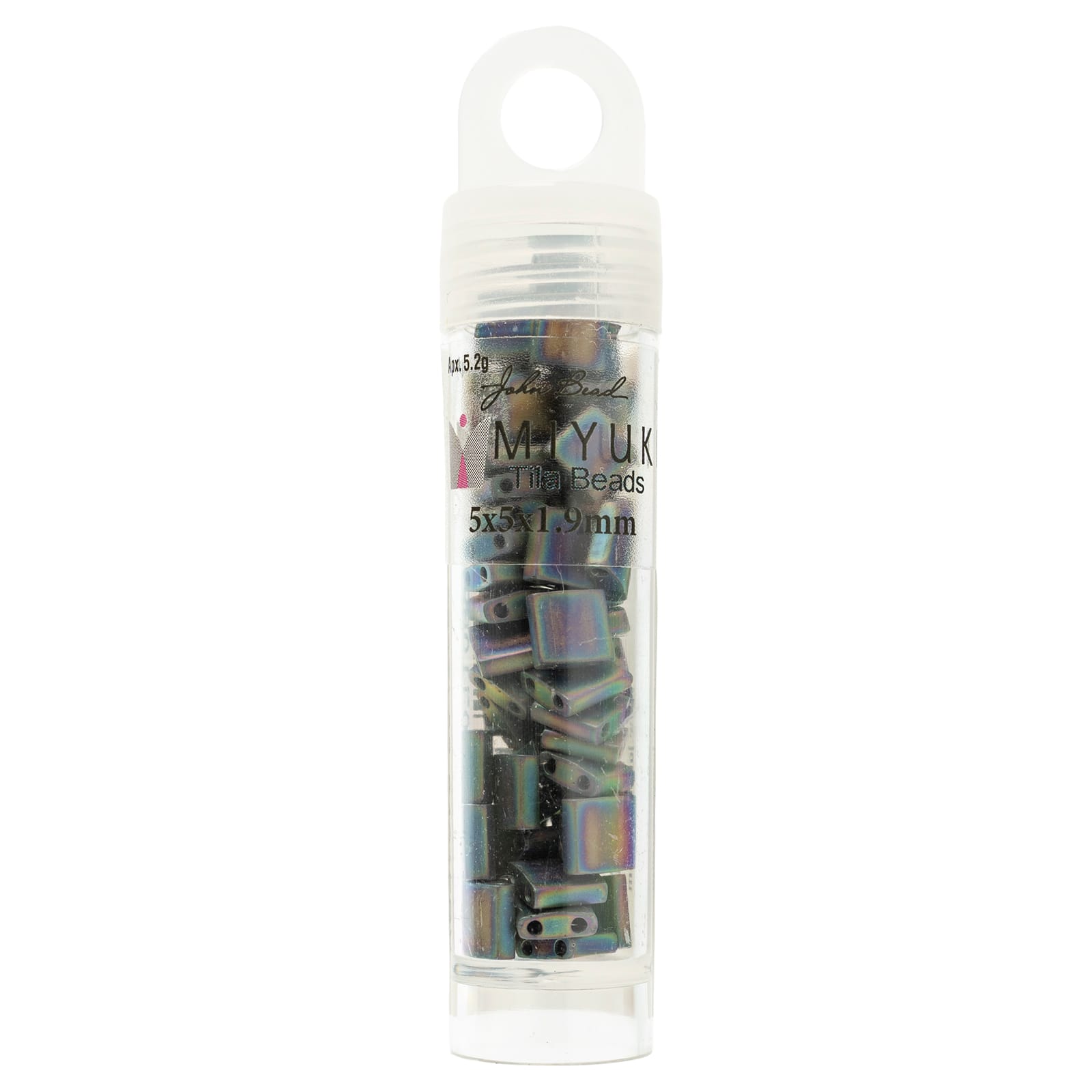 Miyuki® TILA® 5mm Opaque AB Matte Glass Beads Vial
