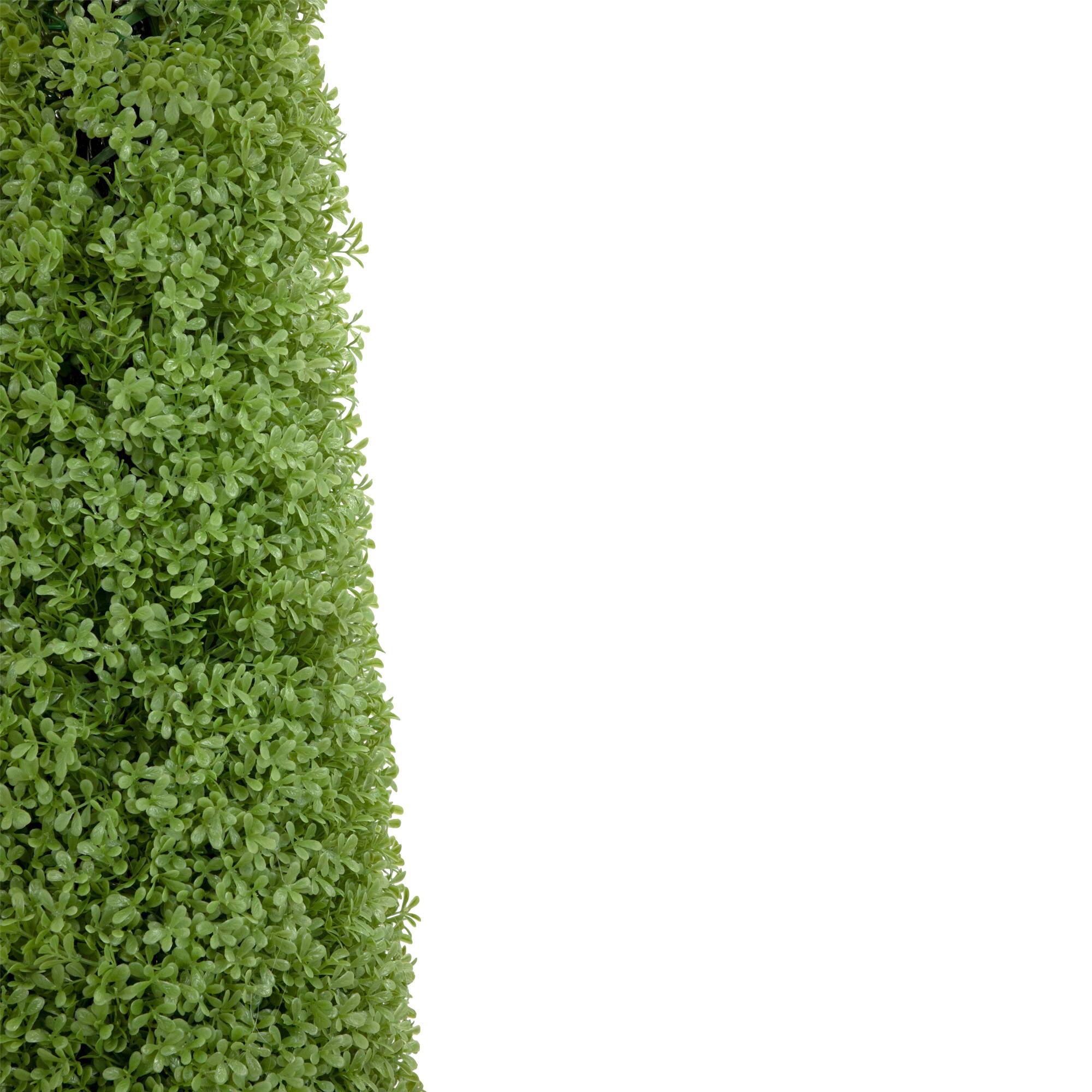 4ft. Unlit Artificial Boxwood Cone Topiary Tree with Round Pot