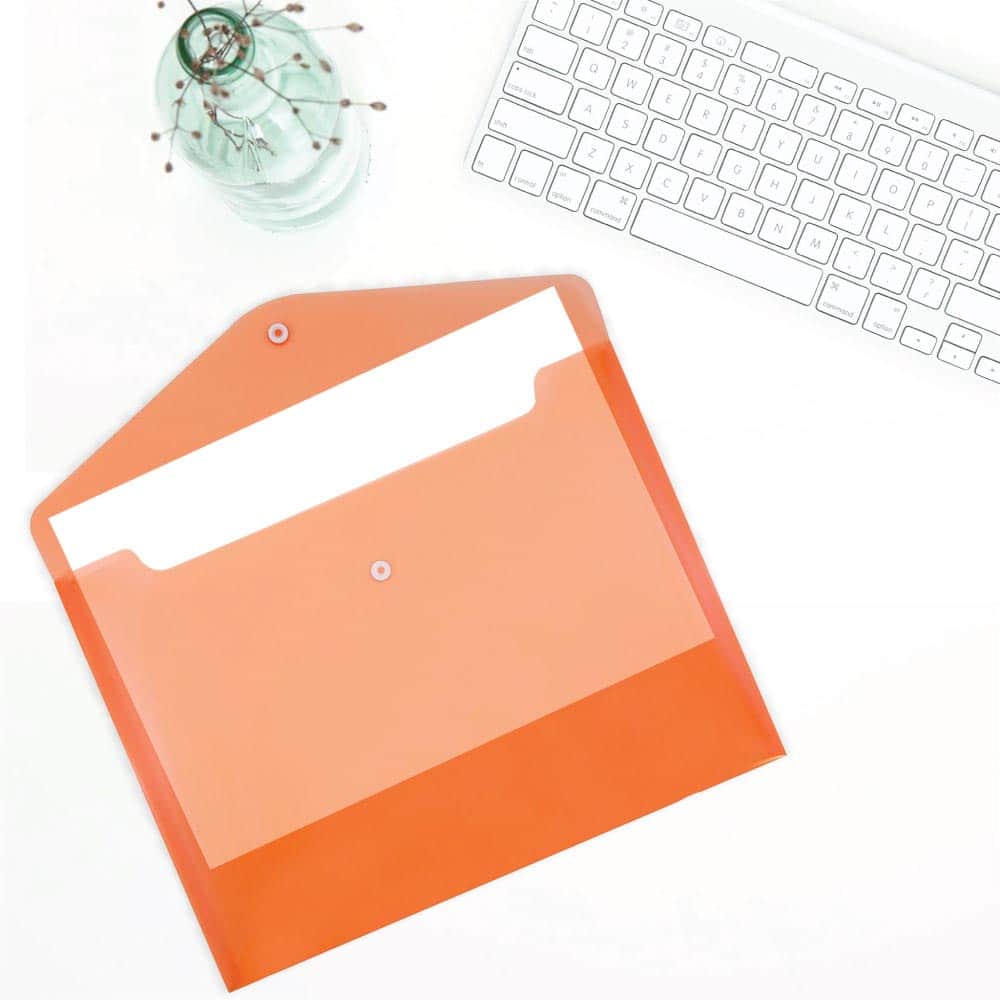 JAM Paper 9.75" x 13" Plastic Snap Closure Envelopes