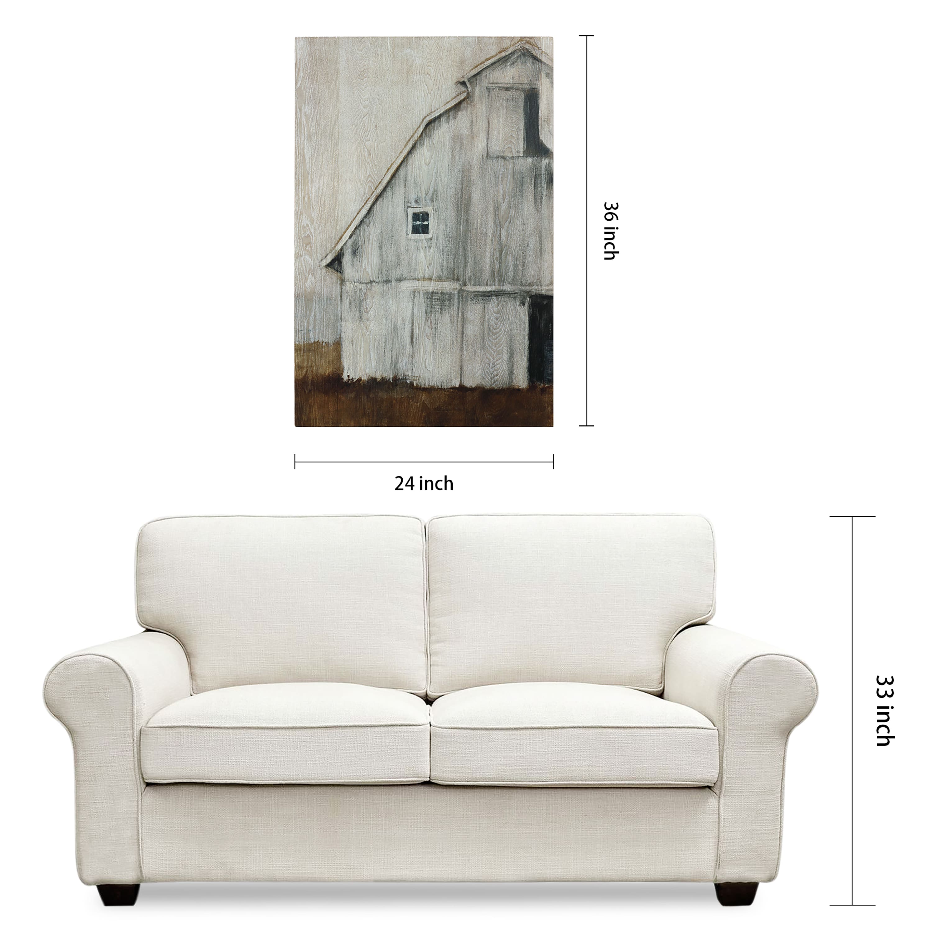 Empire Art Direct Frassino De Arte Legno 36" x 24" Abandoned Barn II Printed Wall Art