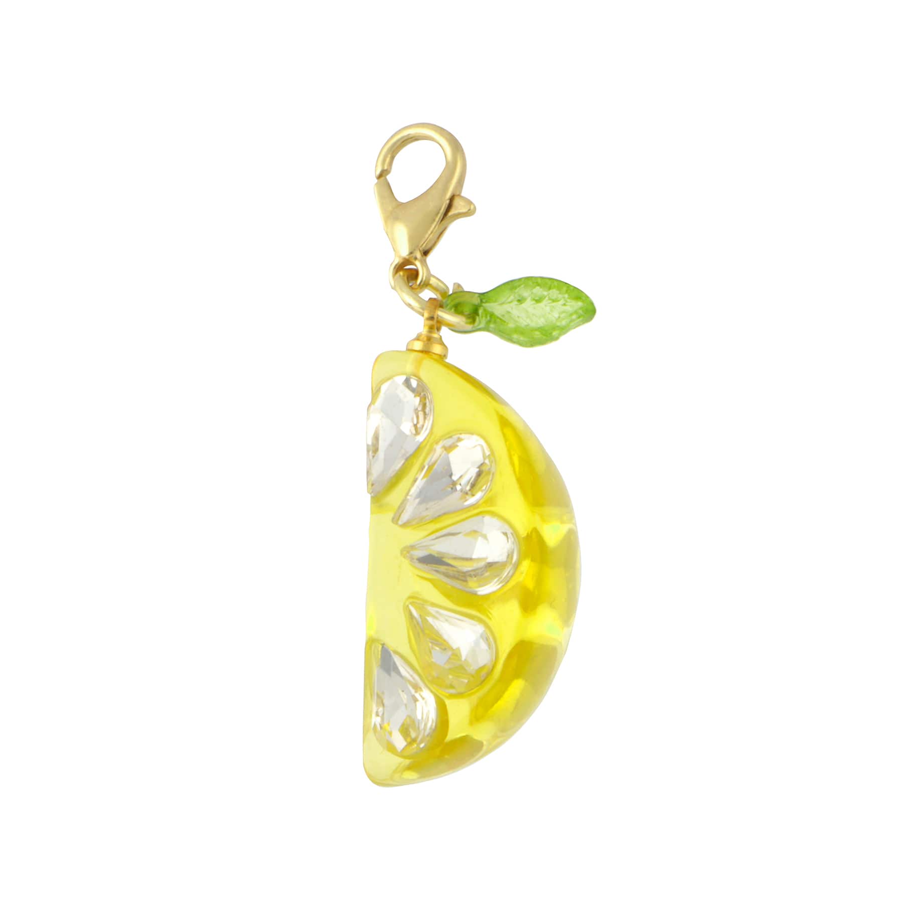Gold Crystal Lemon Slice Charm by Bead Landing™