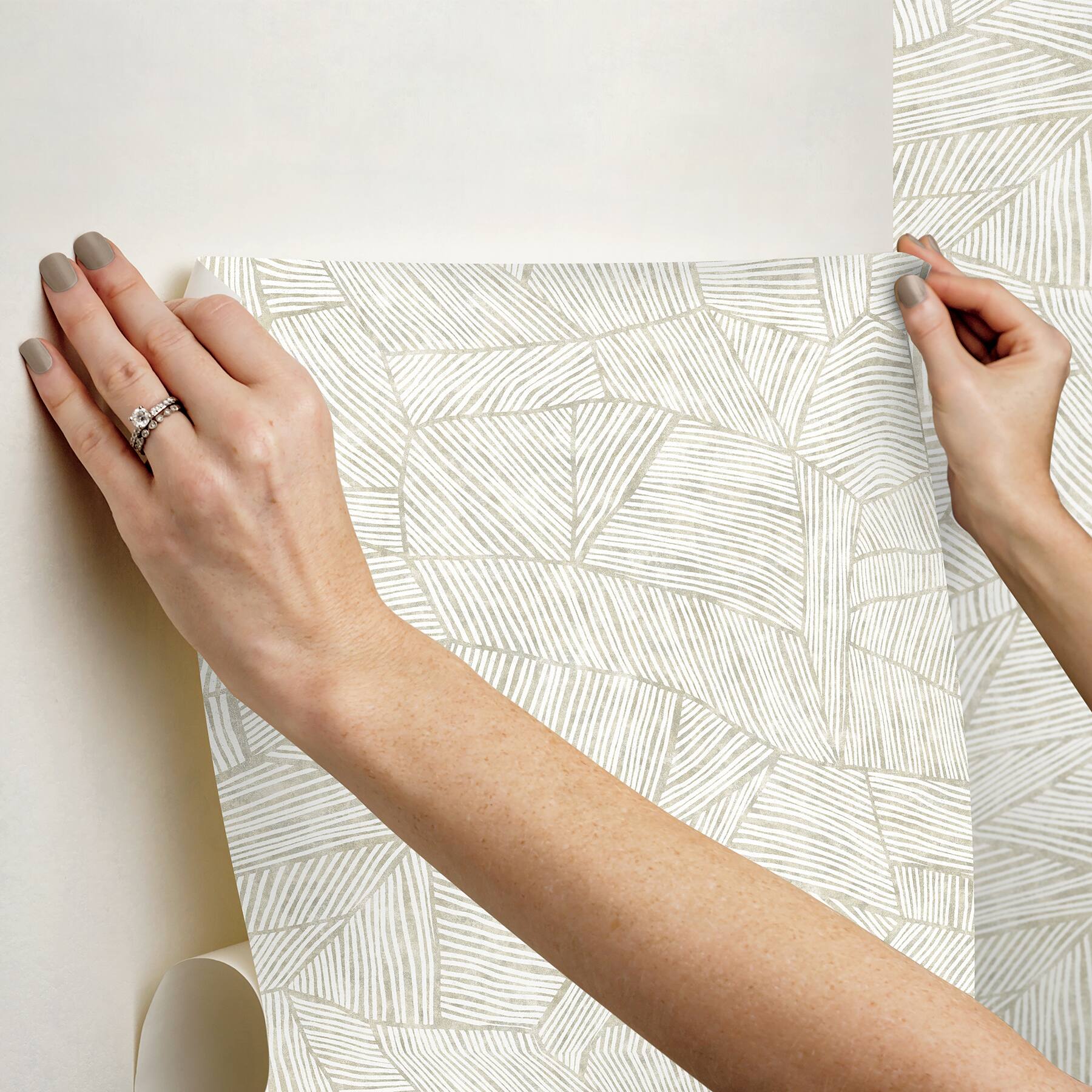 NuWallpaper Zen Garden Cream Peel & Stick Wallpaper