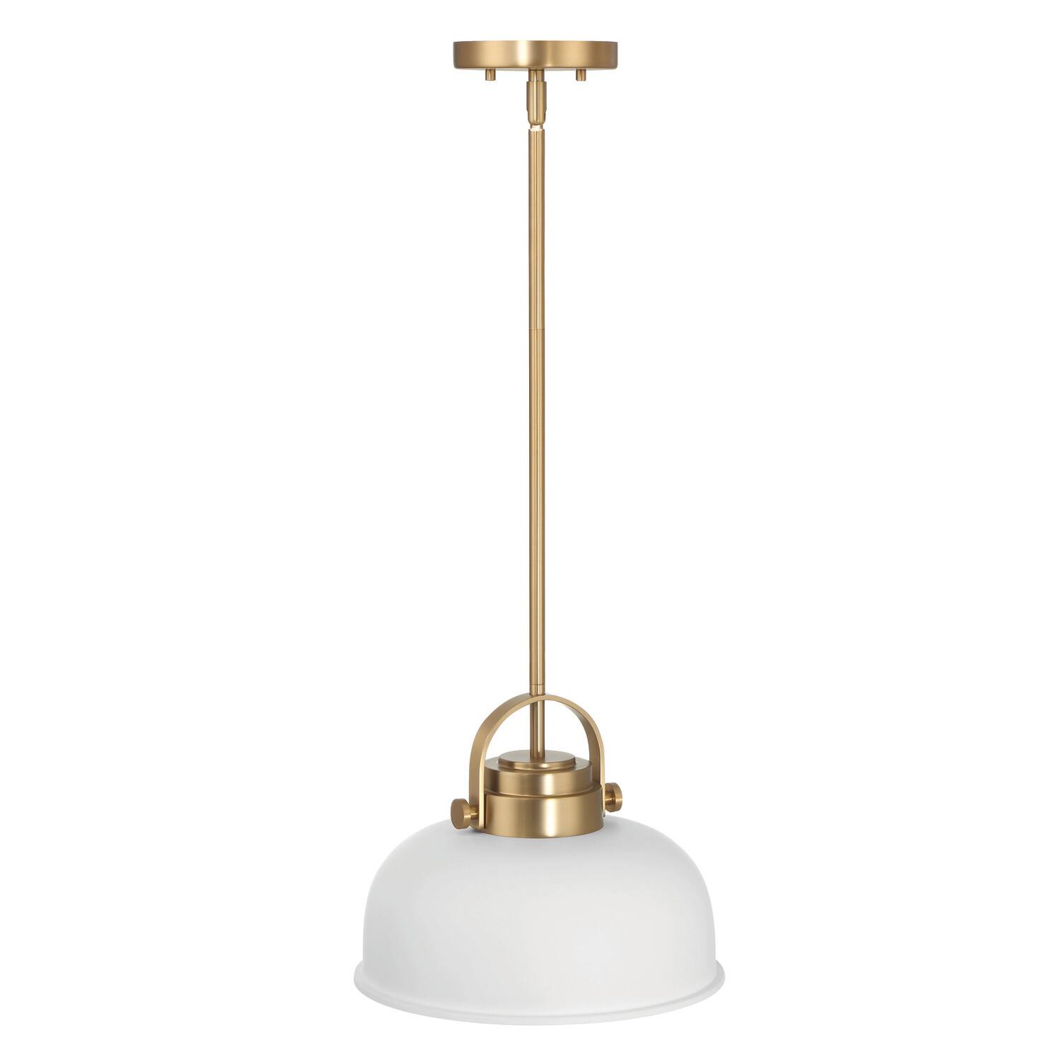 Hello Honey® Arte White & Gold Industrial Metal 2-Tone Ceiling Light