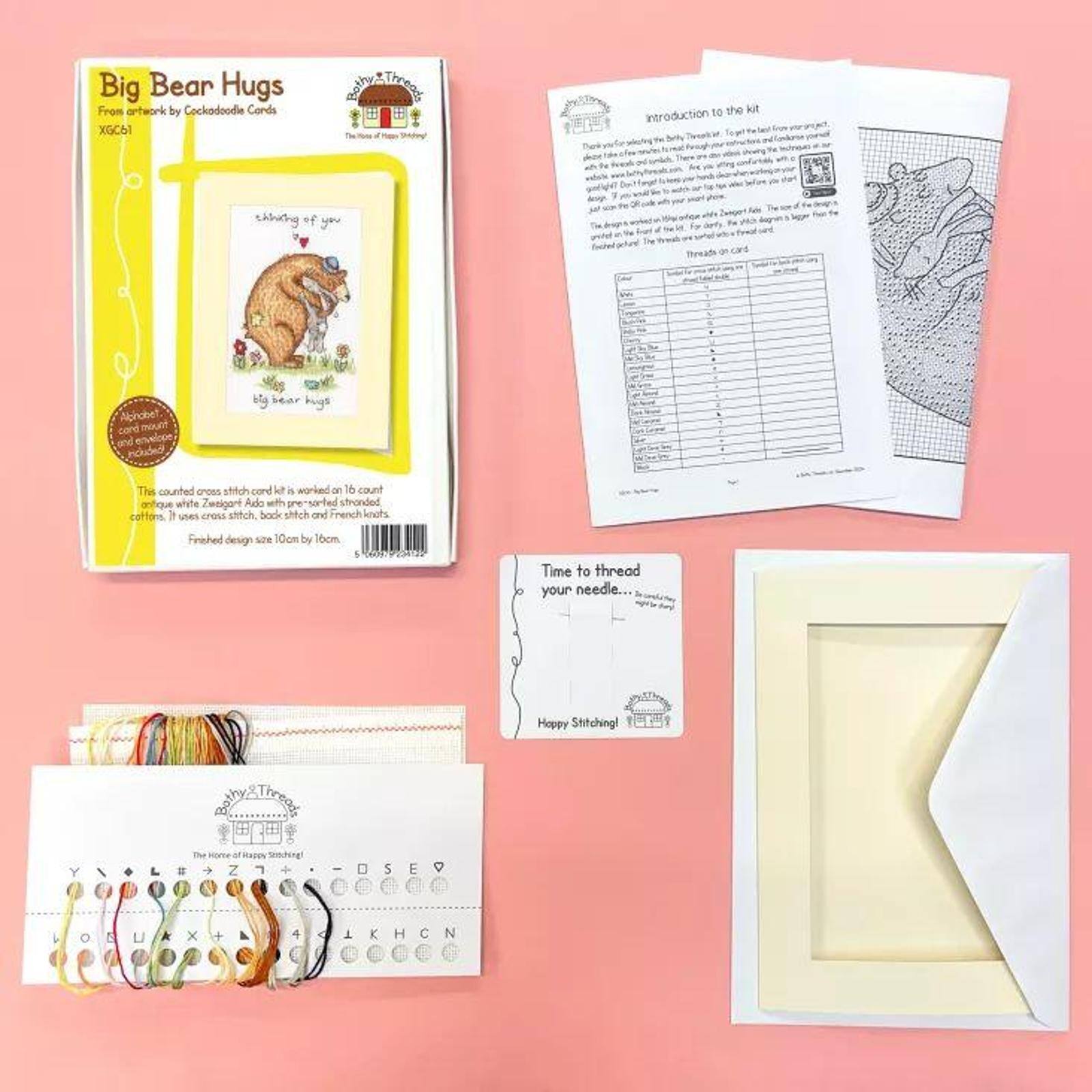 Bothy Threads Big Bear Hugs Counted Cross Stitch Kit