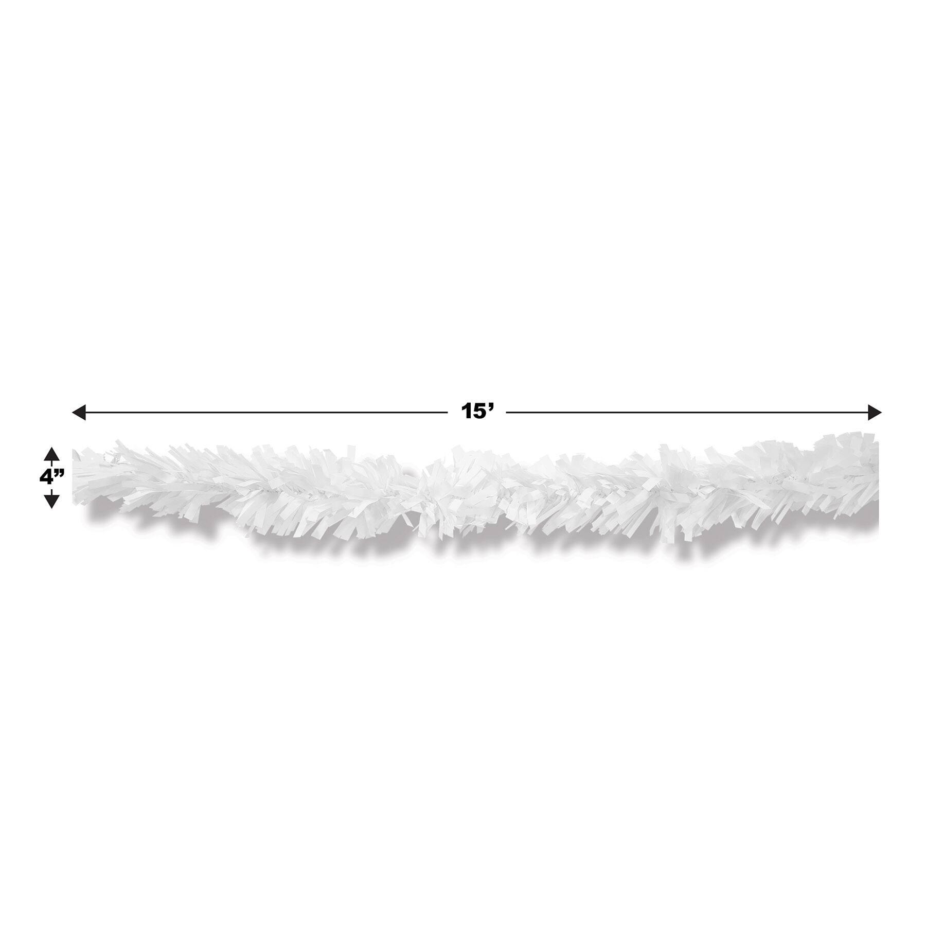Beistle 15ft. White 6-Ply Metallic Festooning Garland