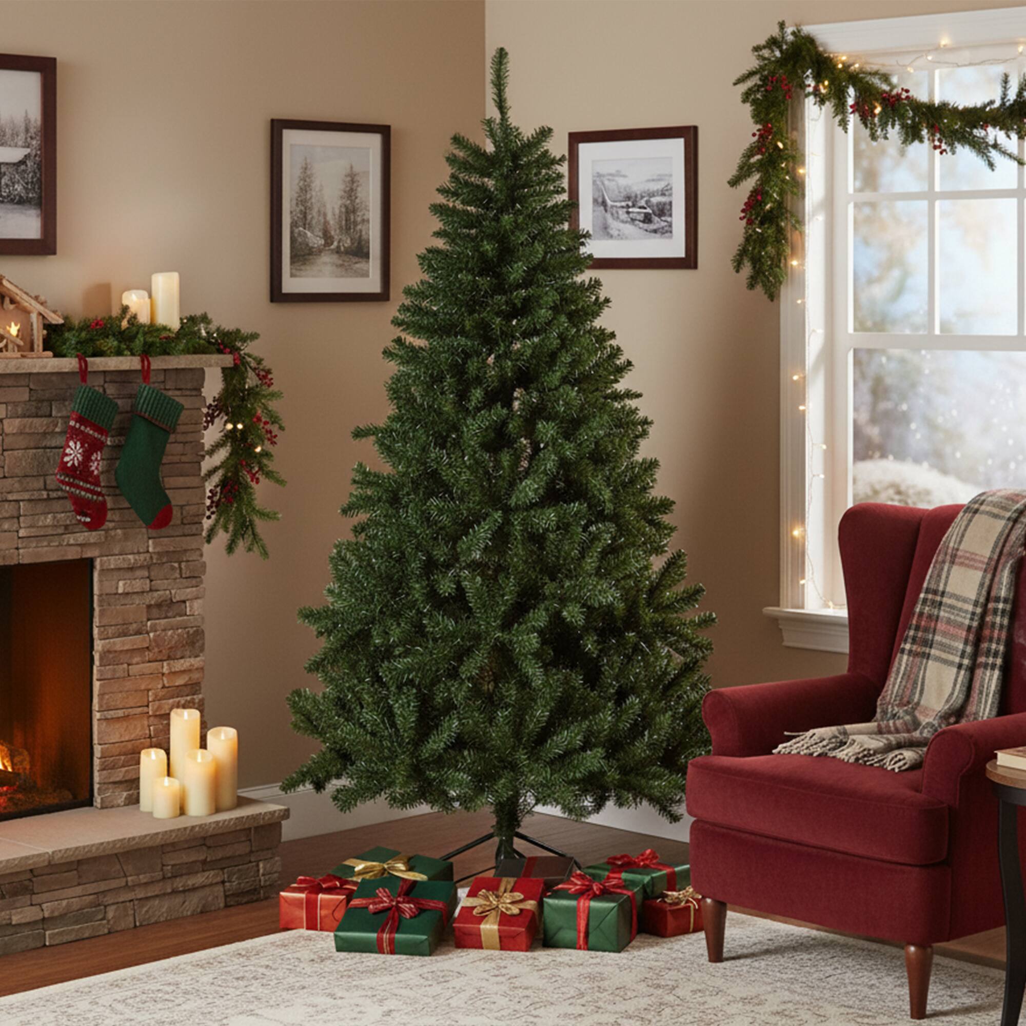 Northlight 6ft. Unlit Full Canadian Pine Artificial Christmas Tree