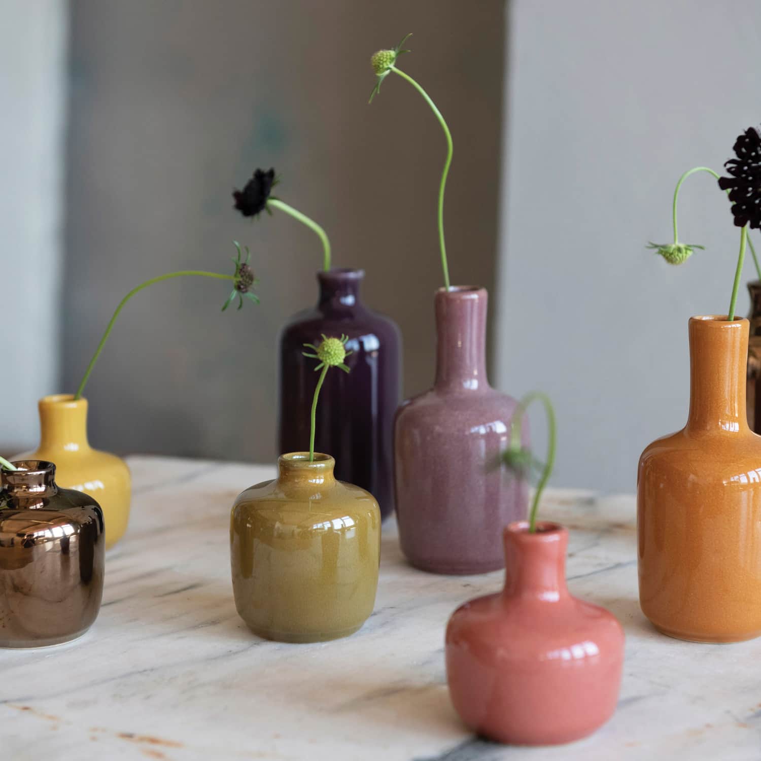 Hello Honey® Reactive Glaze Stoneware Vase Set, 8ct.