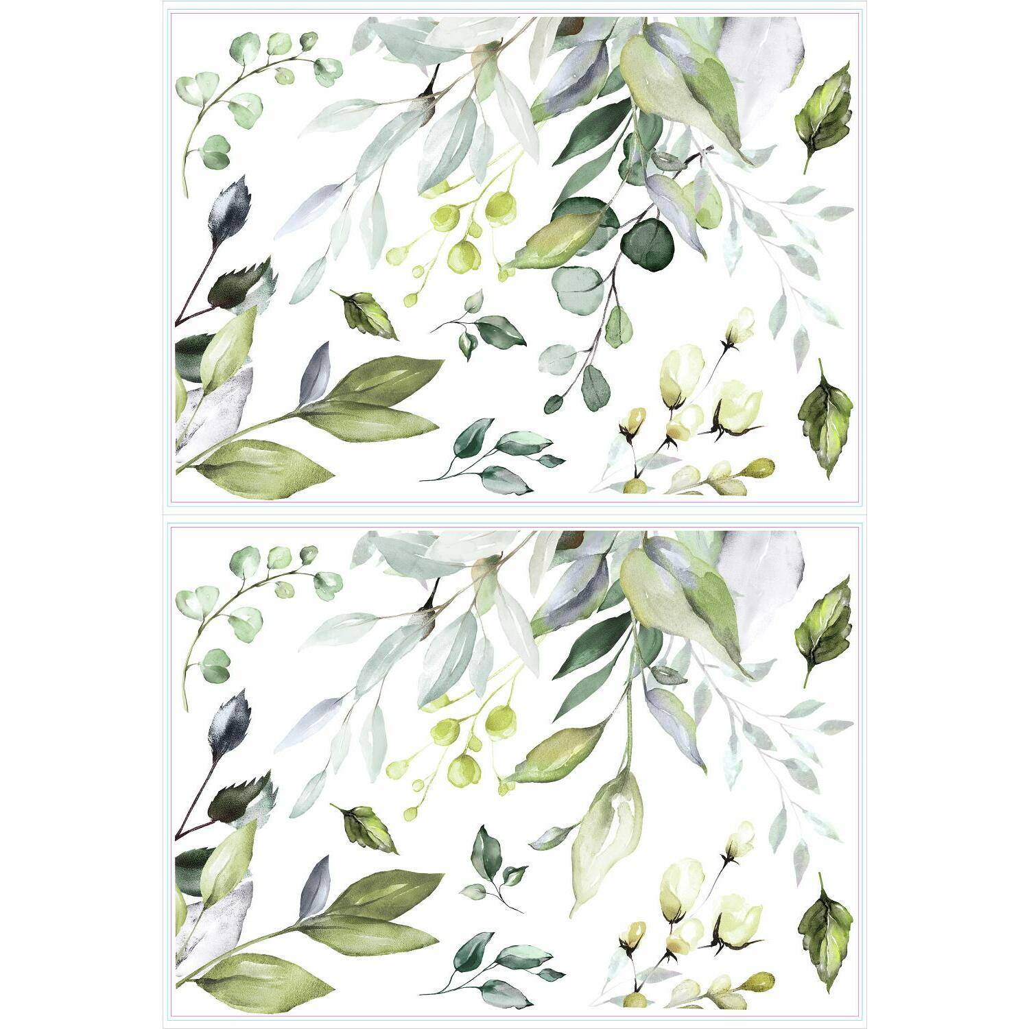 RoomMates Hanging Watercolor Leaves Peel & Stick Giant Decals