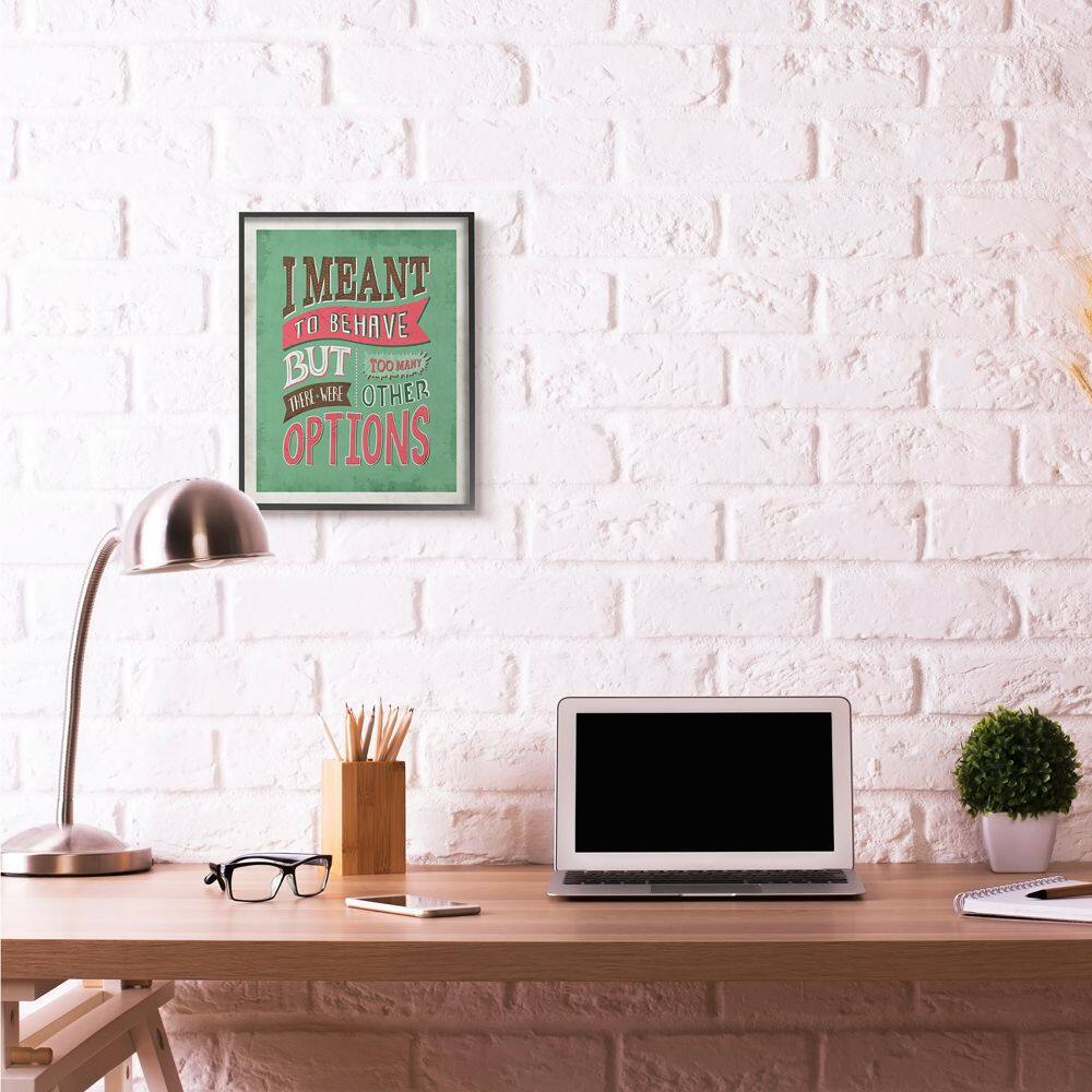 Stupell Industries Too Many Options Black Framed Wall Art