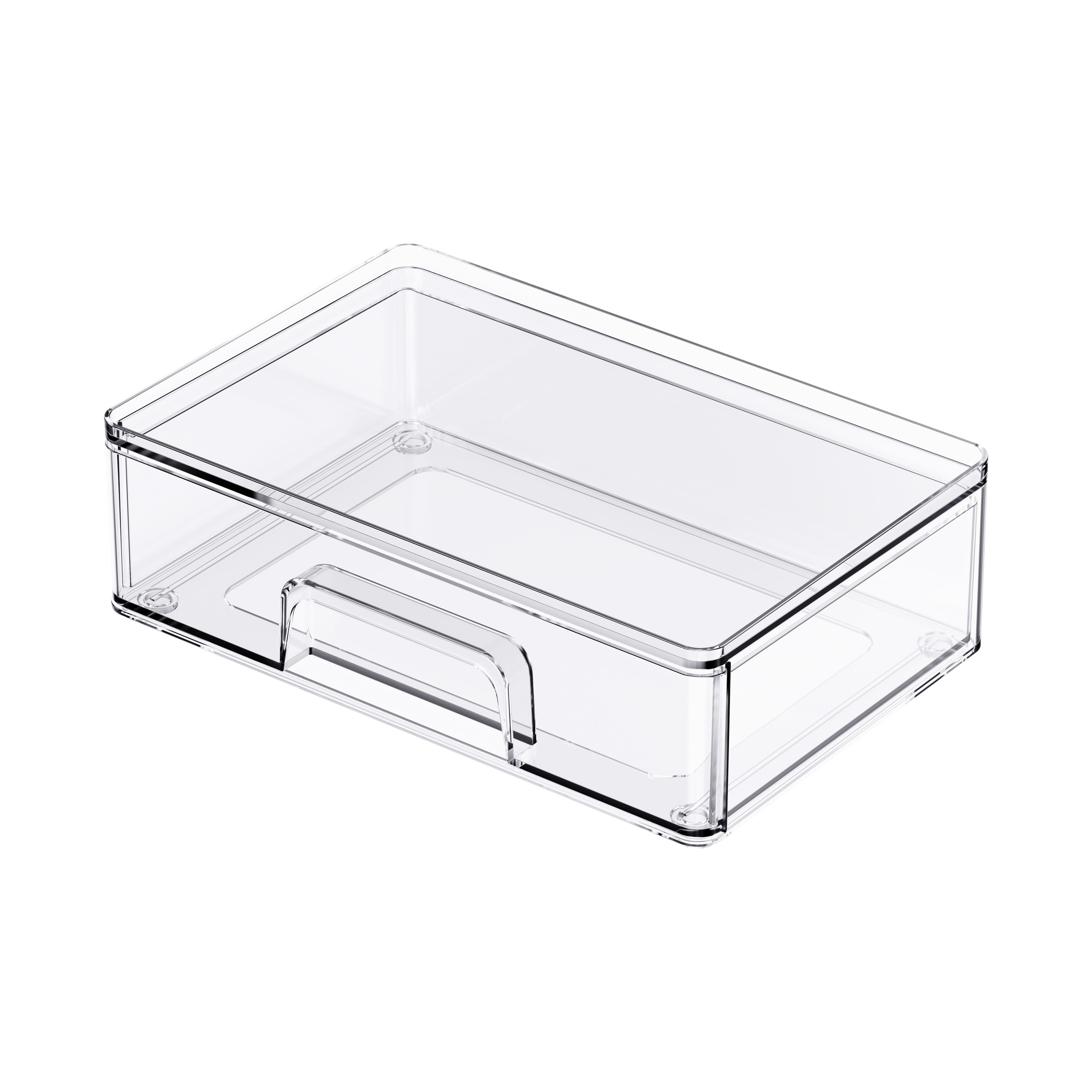 4 Pack: Small Clear Stacking Plastic Drawer by Simply Tidy®