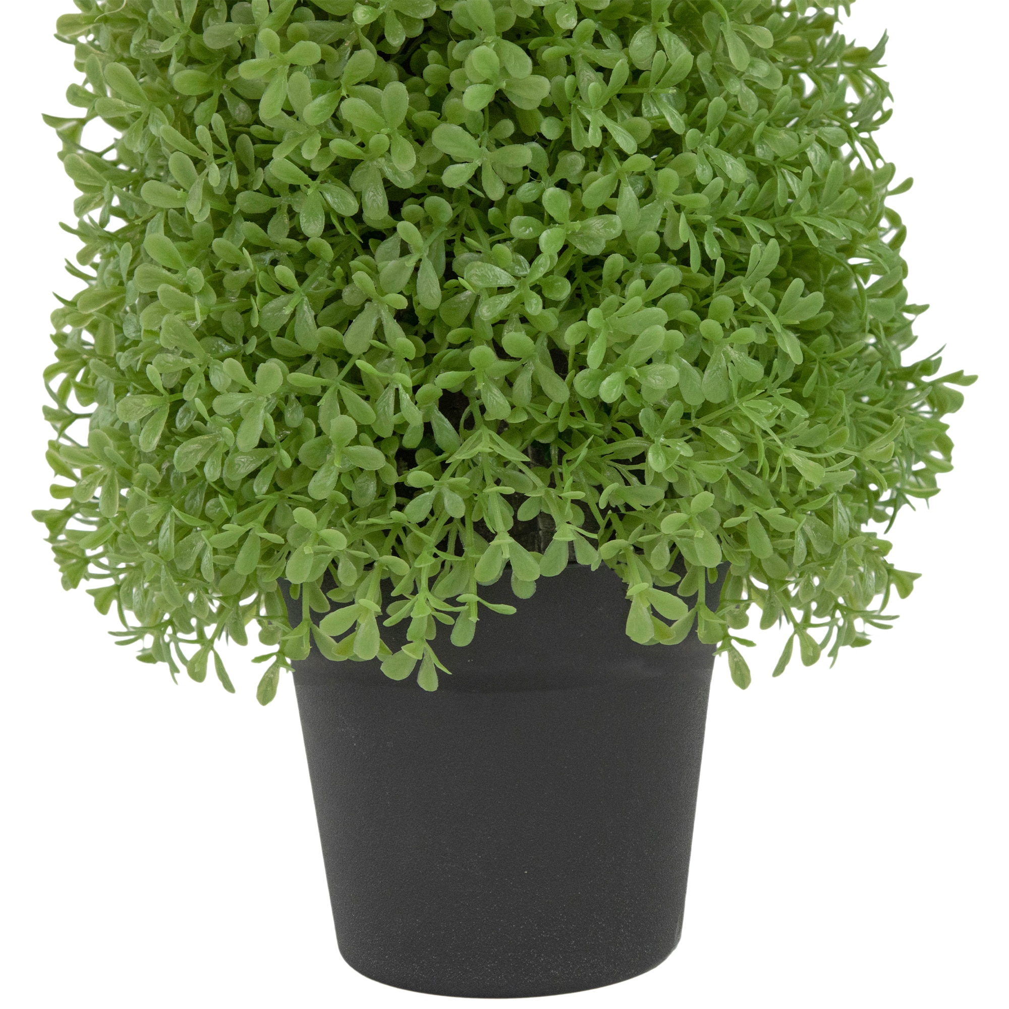 15" Unlit Artificial Boxwood Cone Topiary Tree with Round Pot