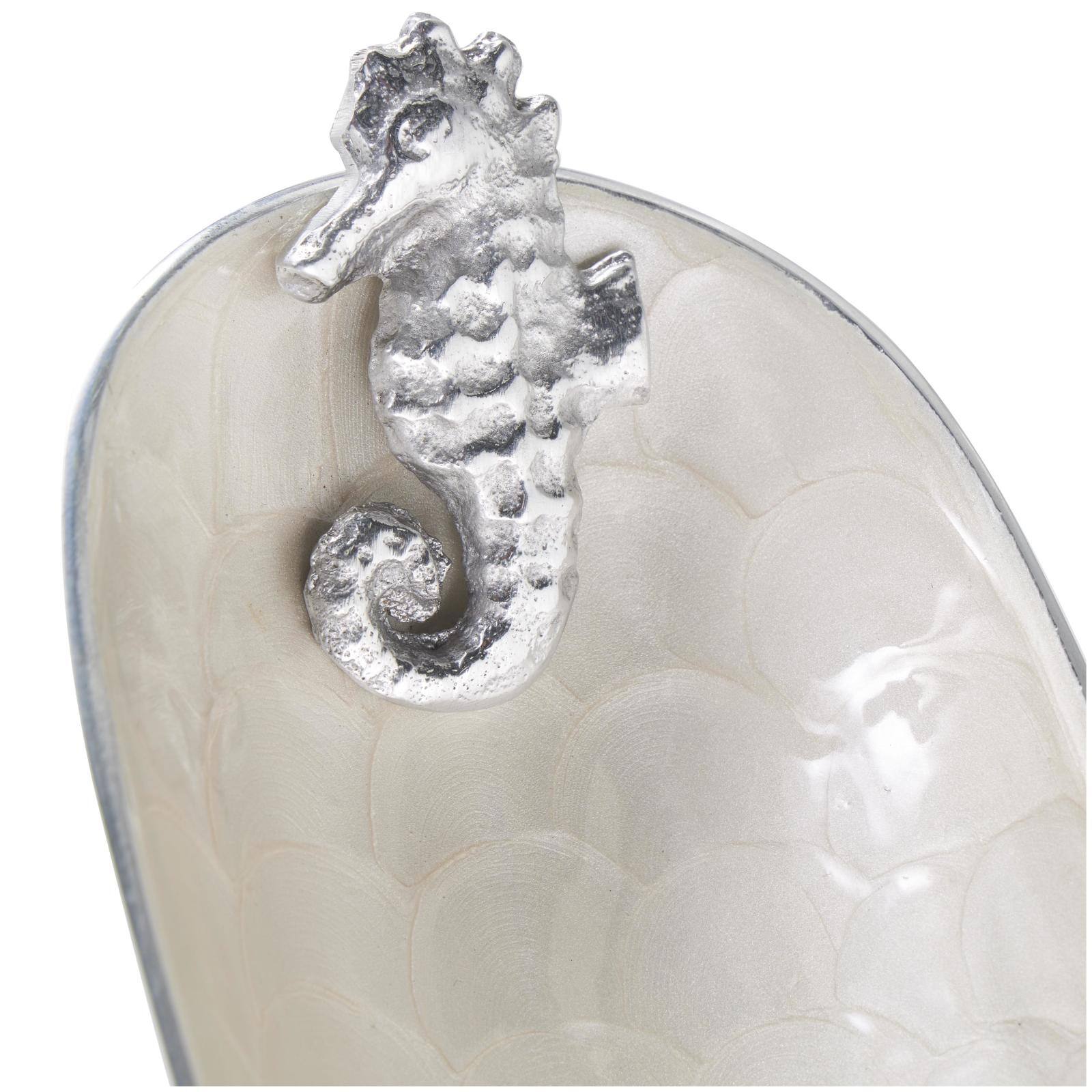 White Sea Life Metal Decorative Bowl Set