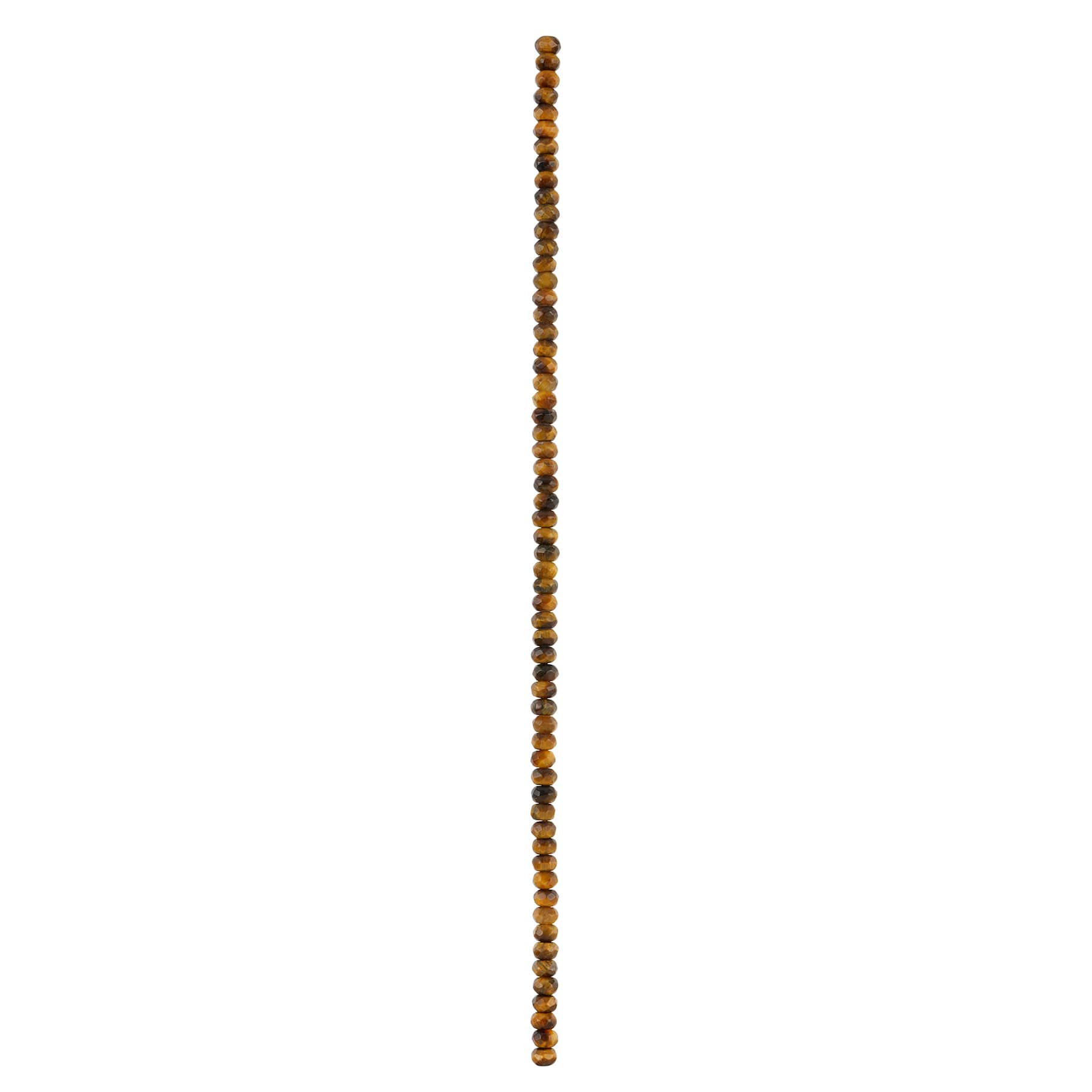 12 Pack: Yellow Tiger's Eye Faceted Rondelle Beads, 6mm by Bead Landing™