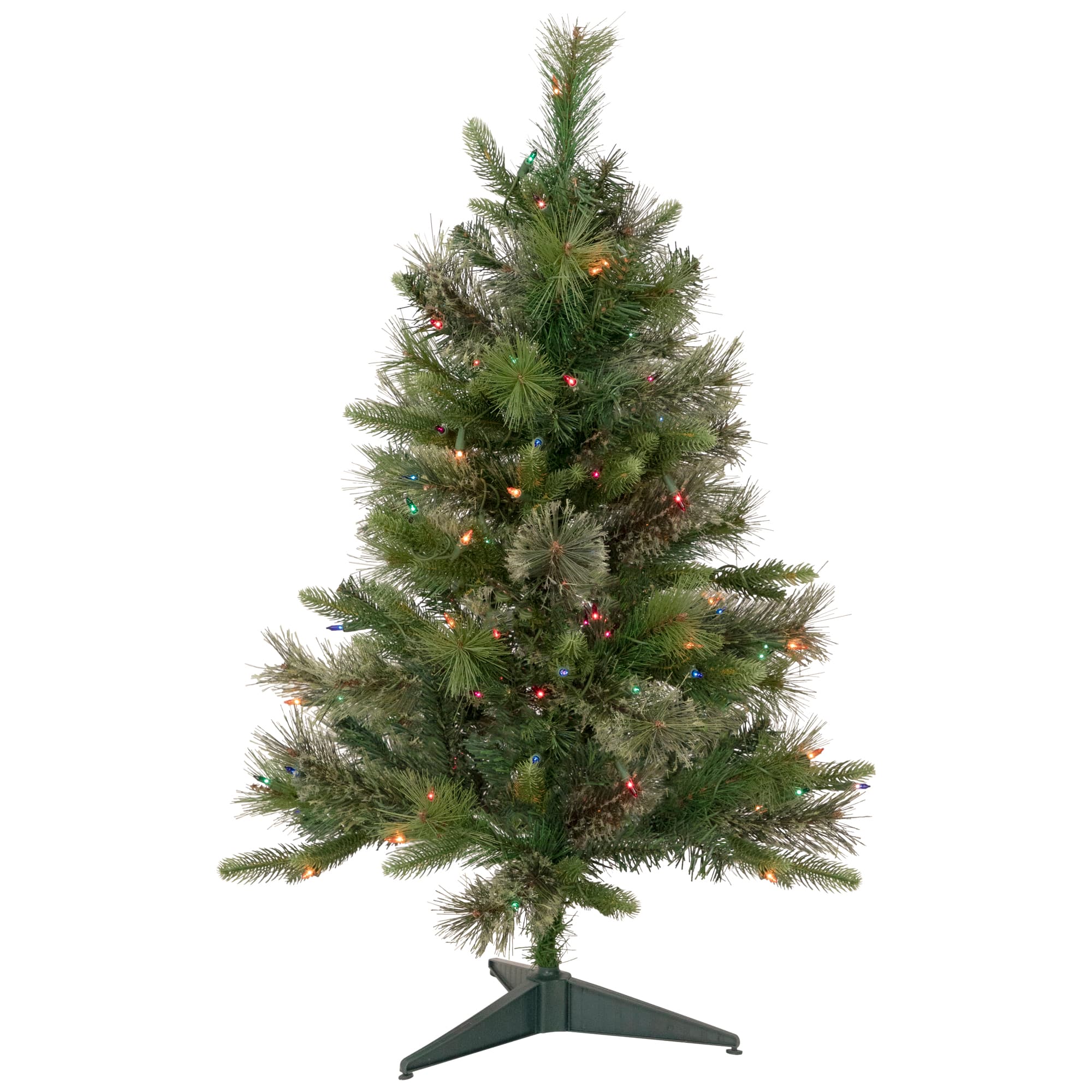 Northlight 3Ft Pre-Lit Kingston Cashmere Pine Full Artificial Christmas Tree, Multicolor Incandescent Lights in Green | 3 ft | Michaels®