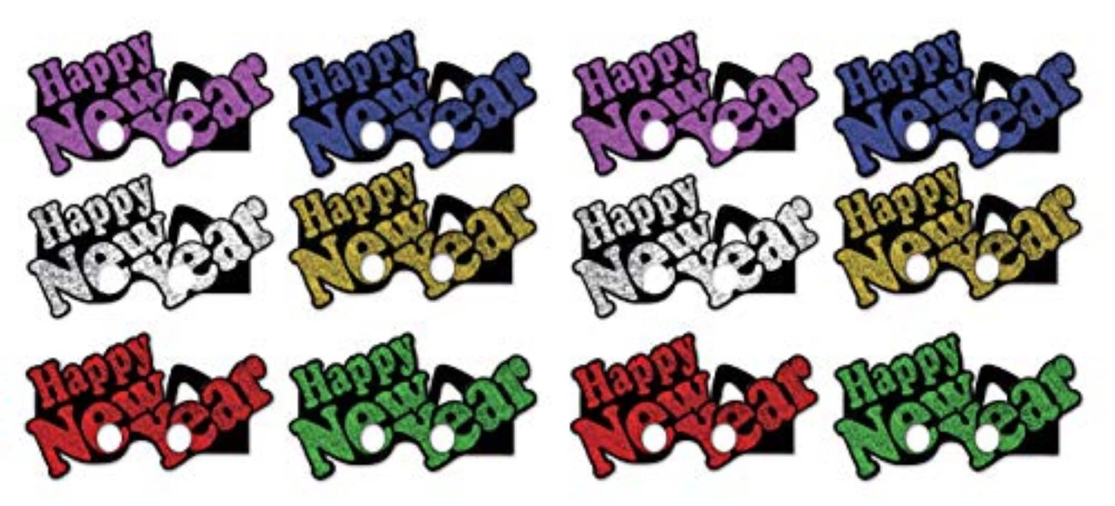 Beistle Adult Happy New Year Eyeglasses, 12ct.