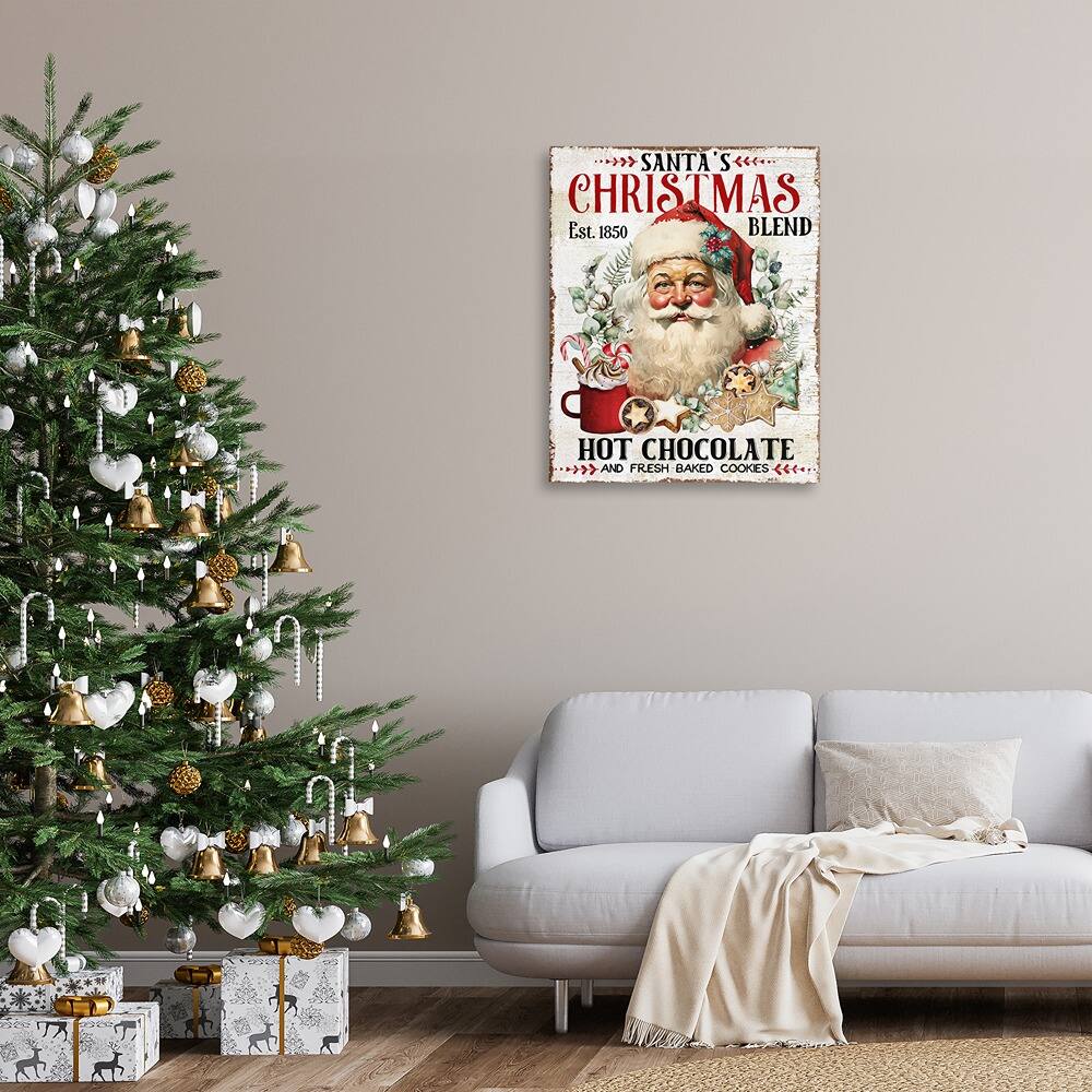 Stupell Industries Santa's Christmas Blend Canvas Wall Art
