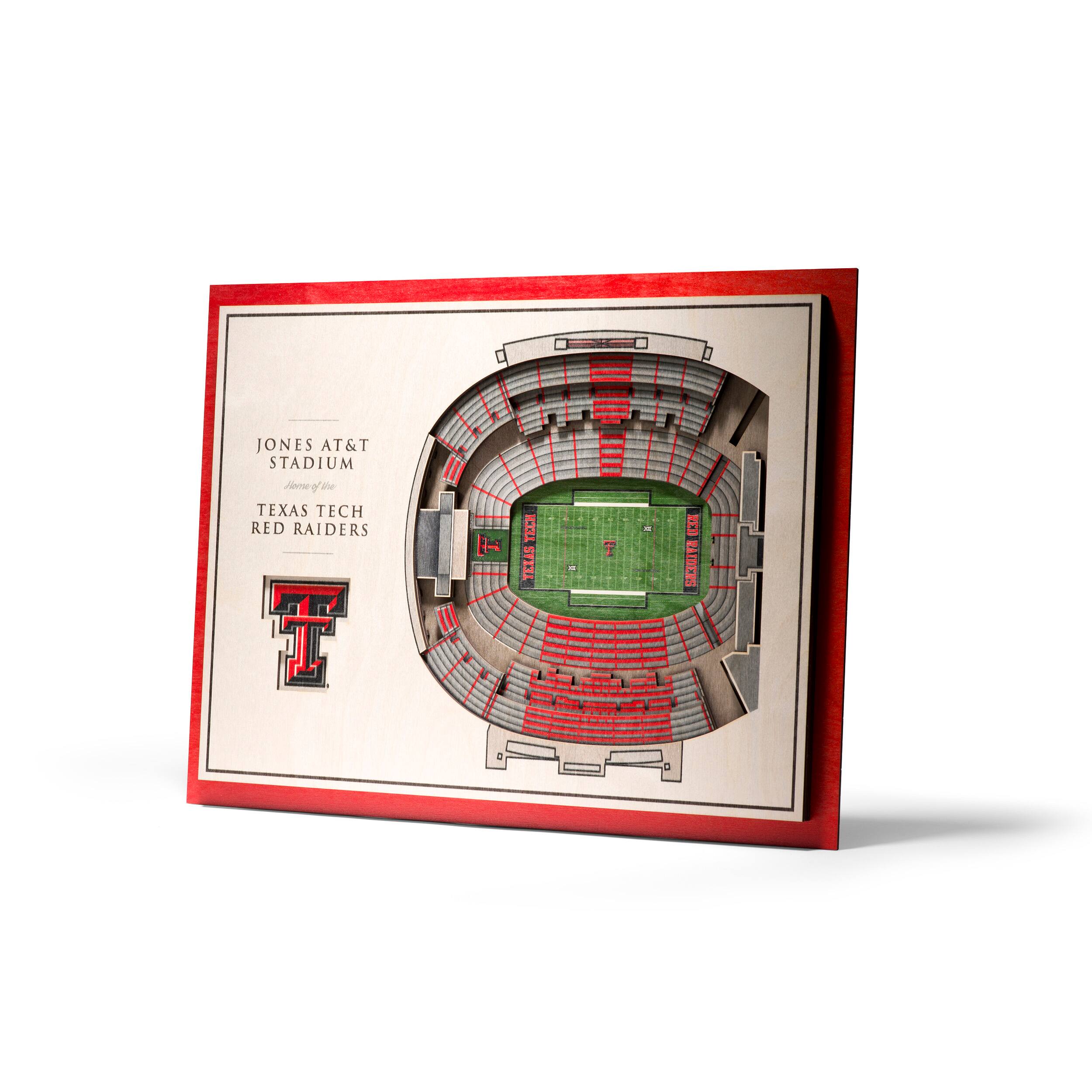 NCAA 5-Layer StadiumView Wall Art By Youthefan in Texas Tech Red Raiders | 13" x 17" x .63" | Michaels®