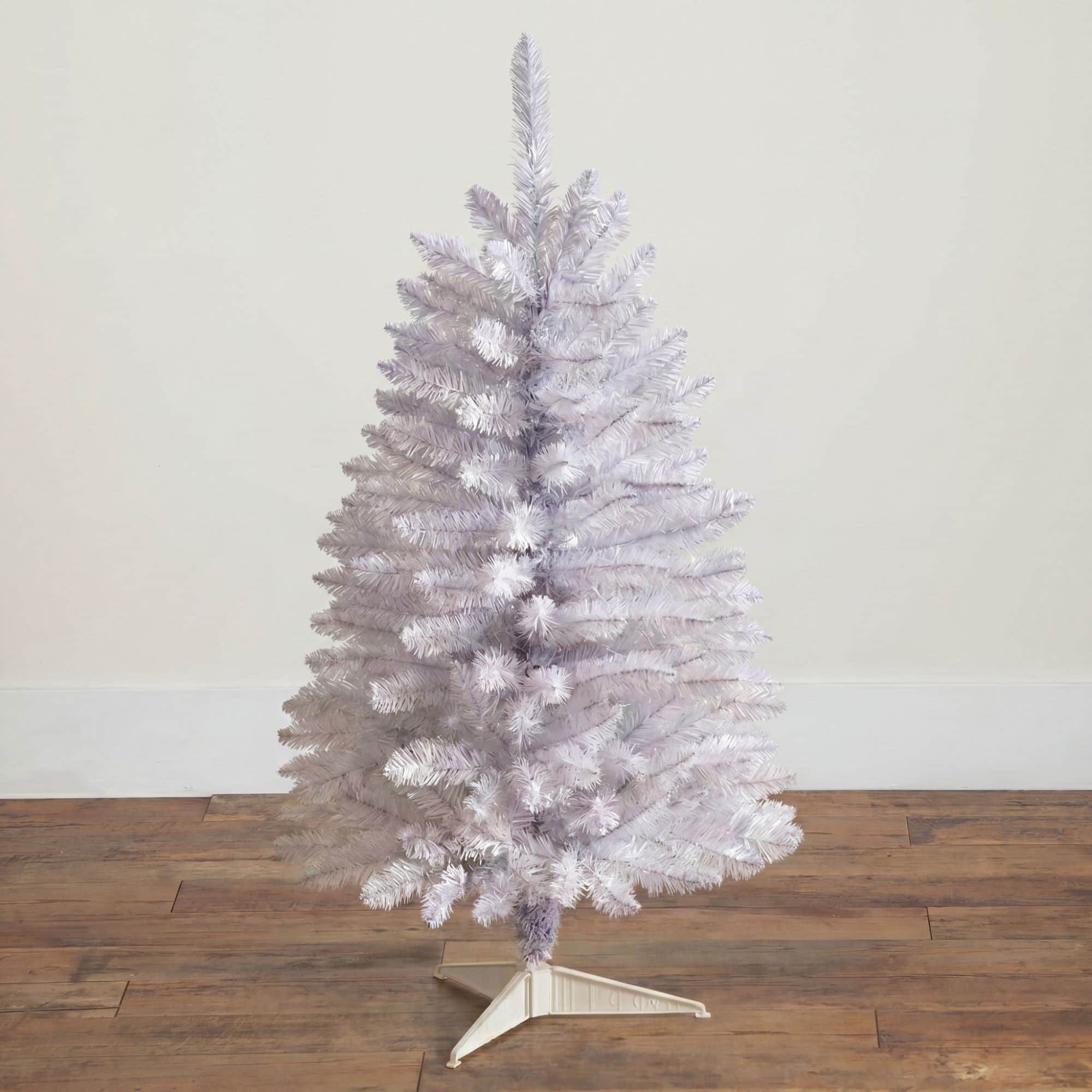 Nearly Natural 3ft. Unlit White Artificial Slim Christmas Tree