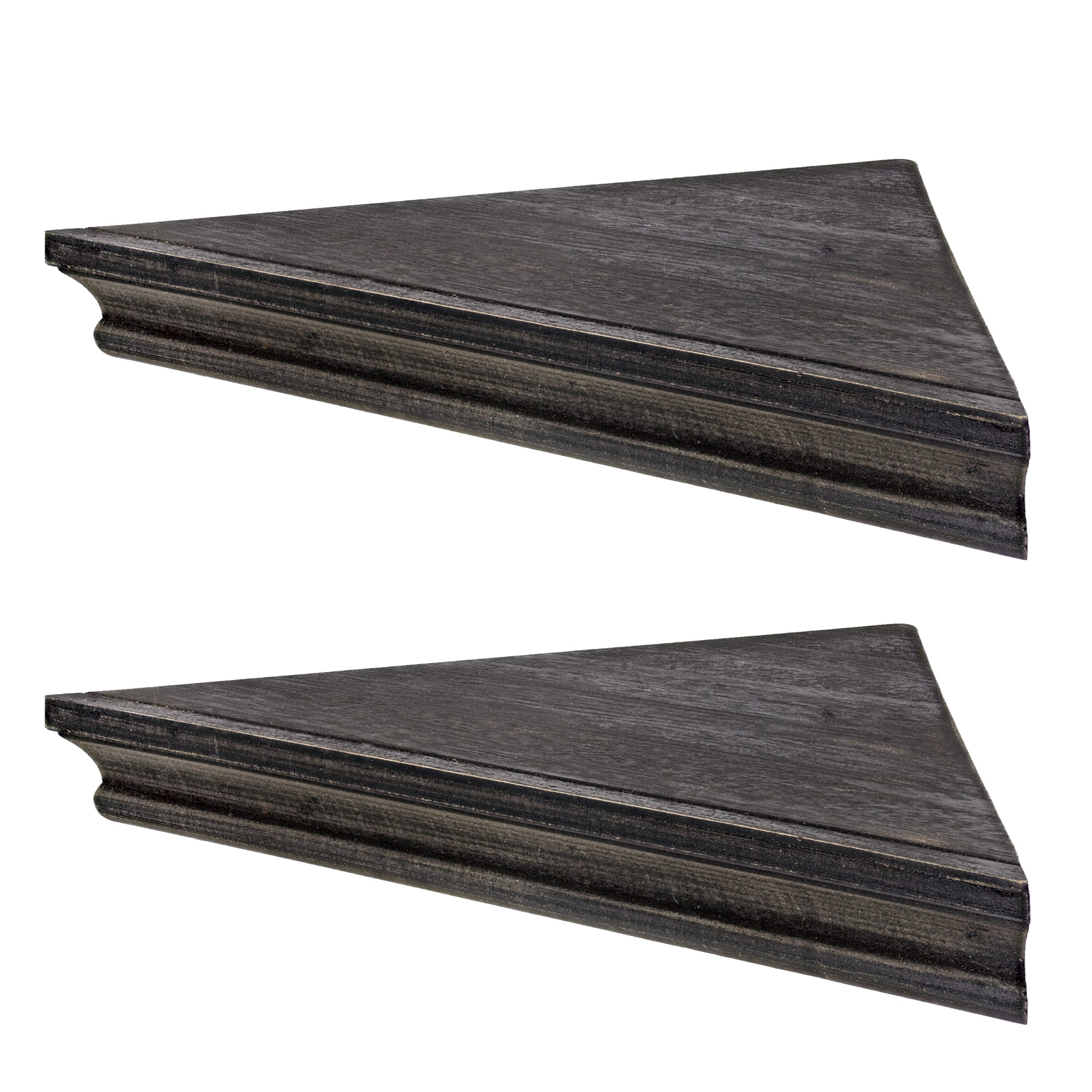 Beveled Floating Corner Shelves Set