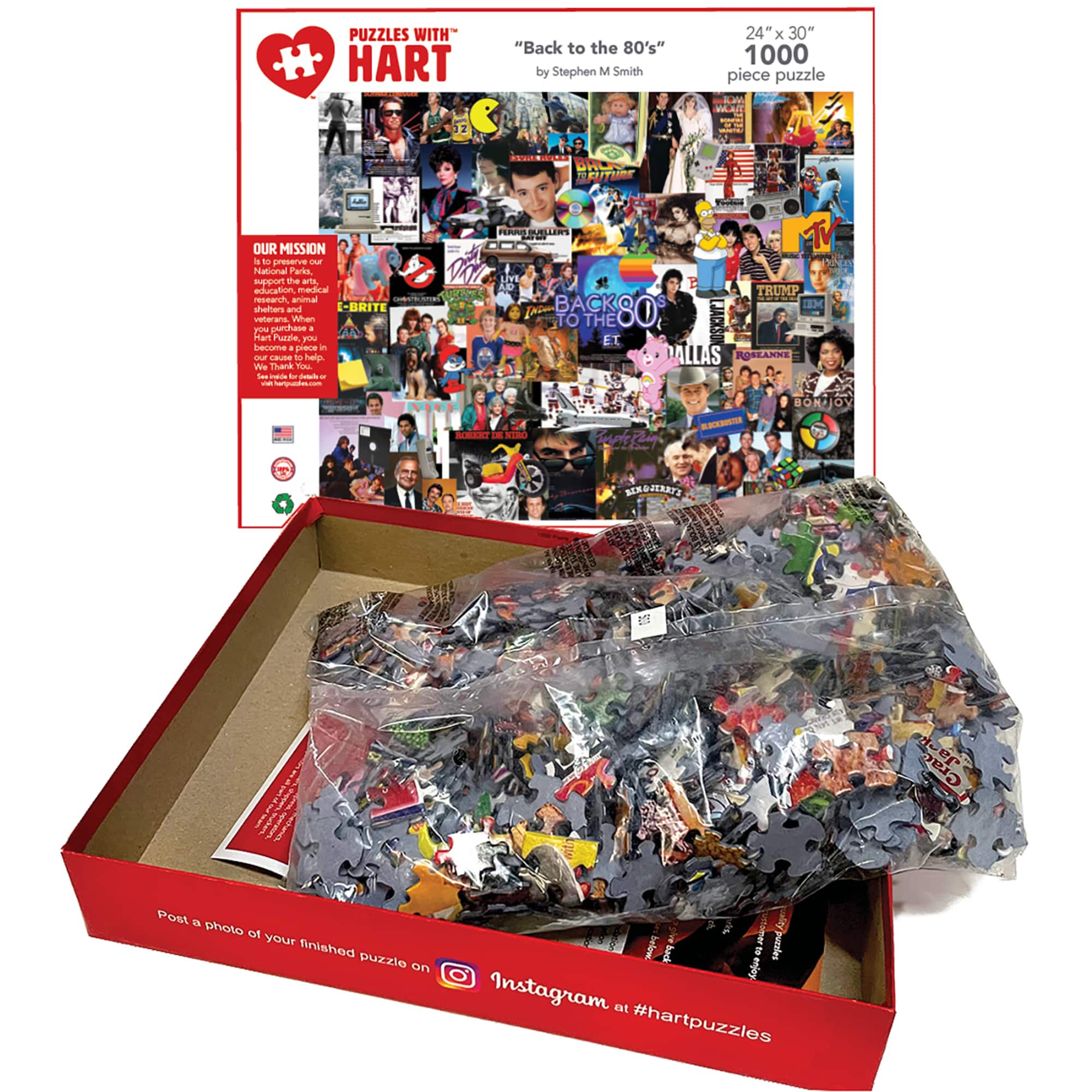 Hart Puzzles Back to the 80s by Steve Smith 1,000 Piece Jigsaw Puzzle