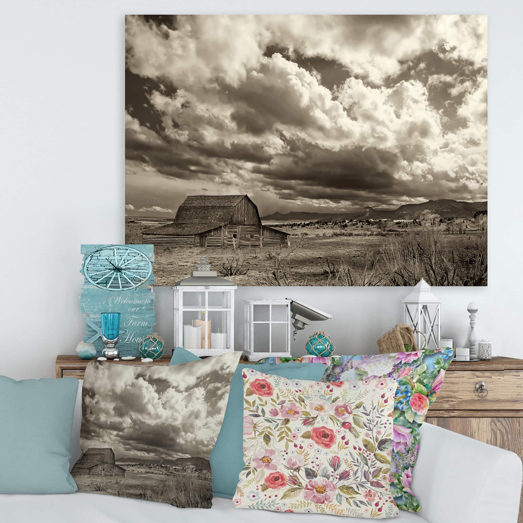 Designart - After The Rain On The Prairie - Traditional Canvas Wall Art Print
