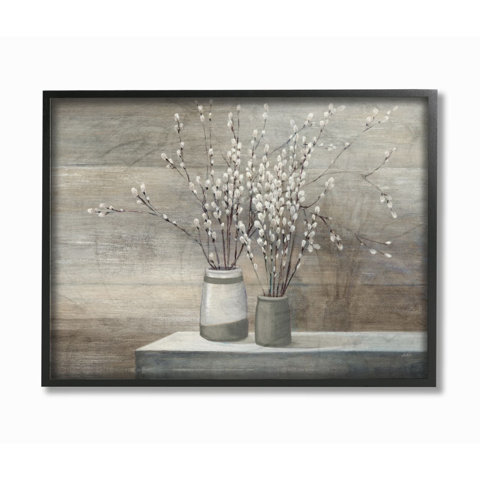 Stupell Industries Pussy Willow Still Life Wall Art in Frame