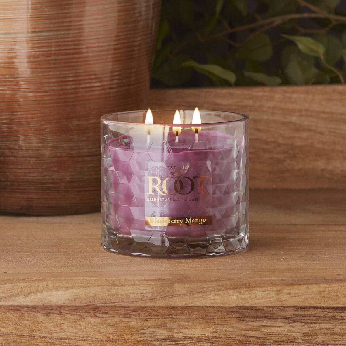 Root Candles Signature 3-Wick Honeycomb Beeswax Blend Jar Candle