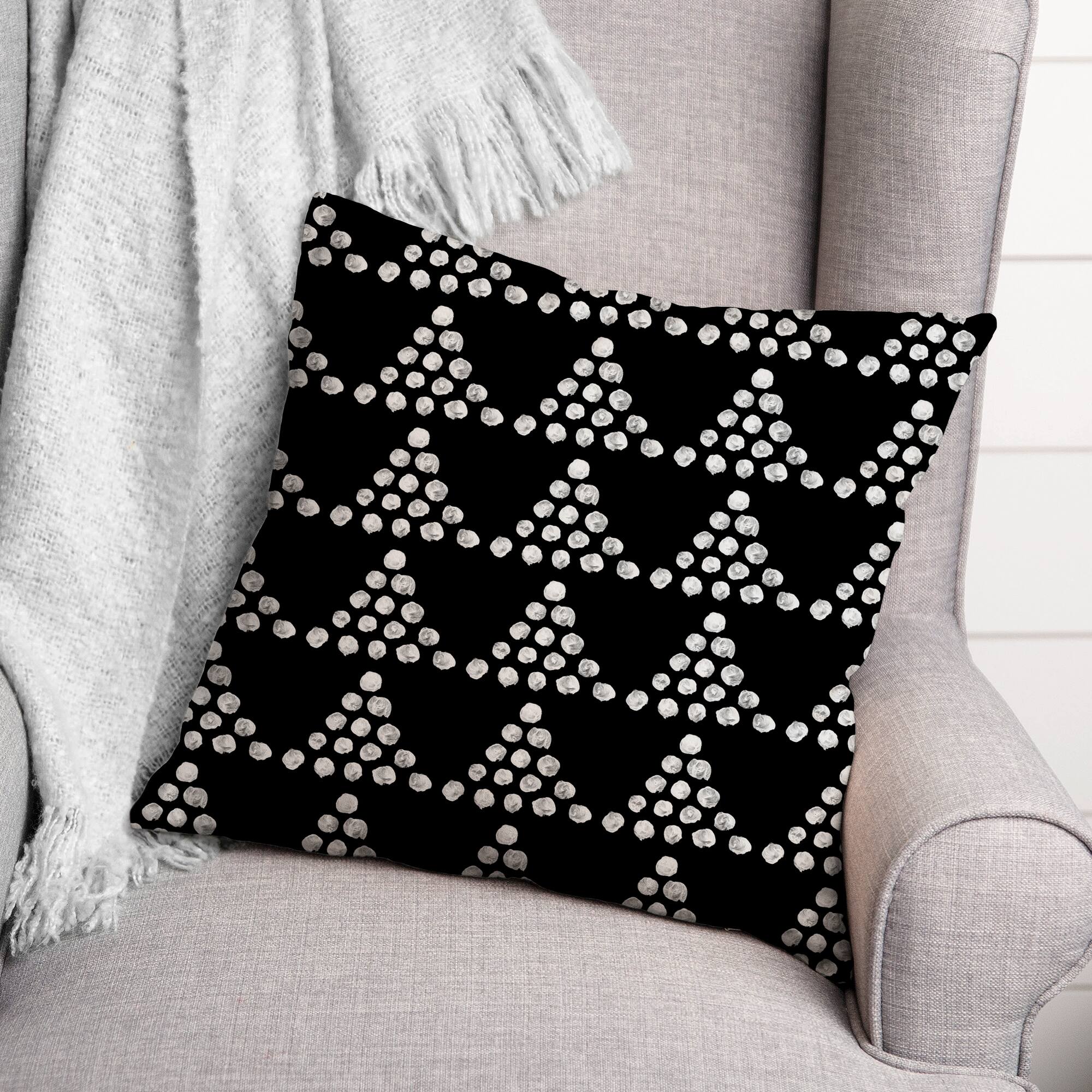 18" Dotted Triangles Indoor/Outdoor Pillow